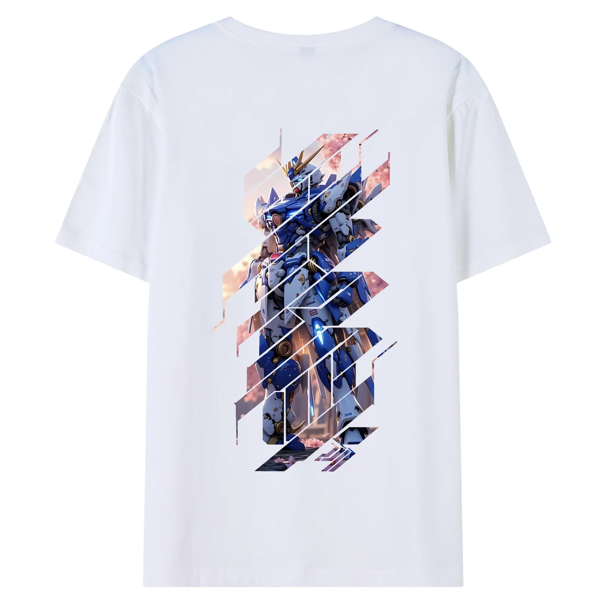 ガンダム グッズ,νガンダム - 綿100％ 半袖Tシャツ ・ バックプリント ・ 快適 通気性 ・ 日常使い 散歩 スポーツ用