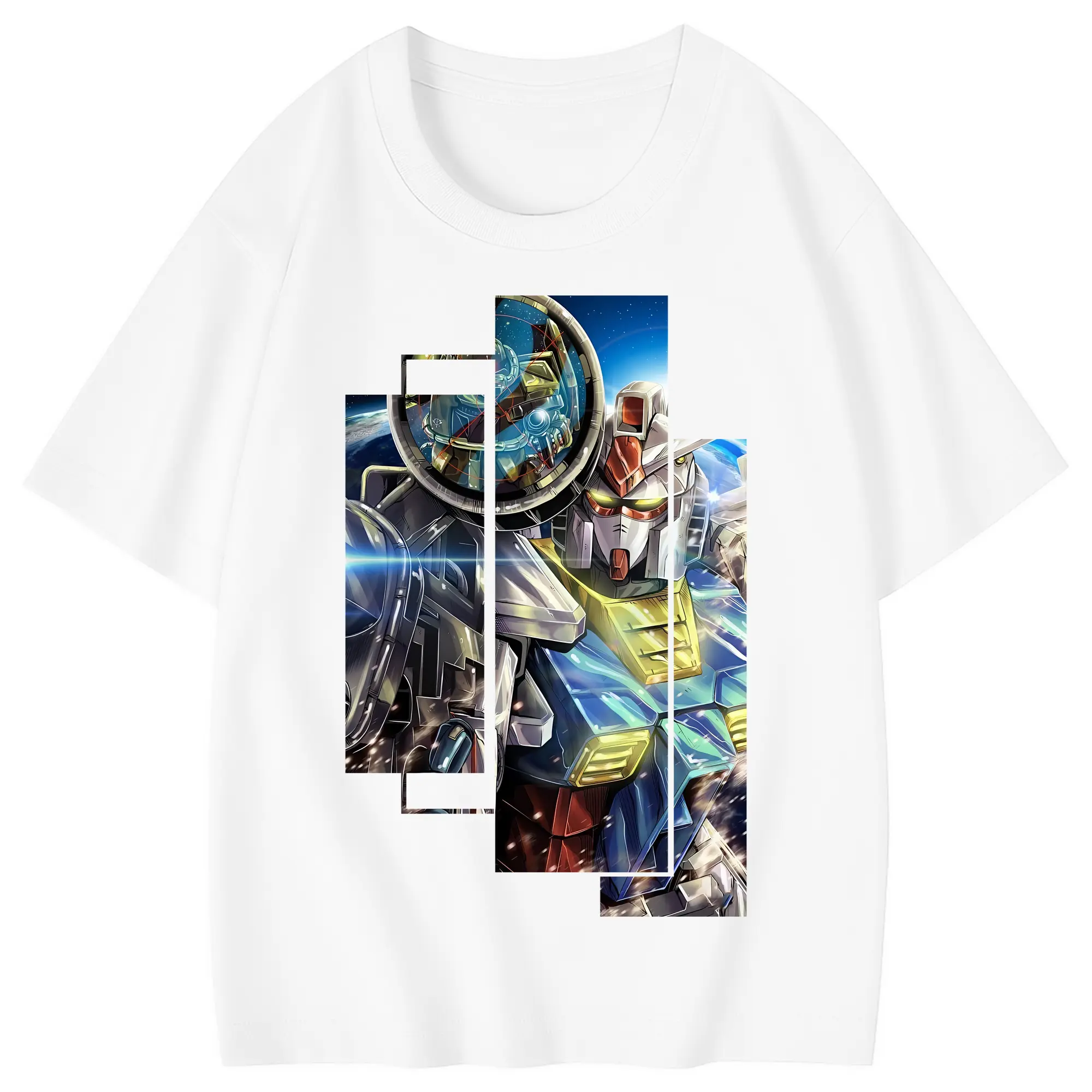 ガンダム グッズ,νガンダム - 綿100％ キッズTシャツ ・ フロントプリント ・ 快適 通気性 ・ スポーツ カジュアル 散歩用