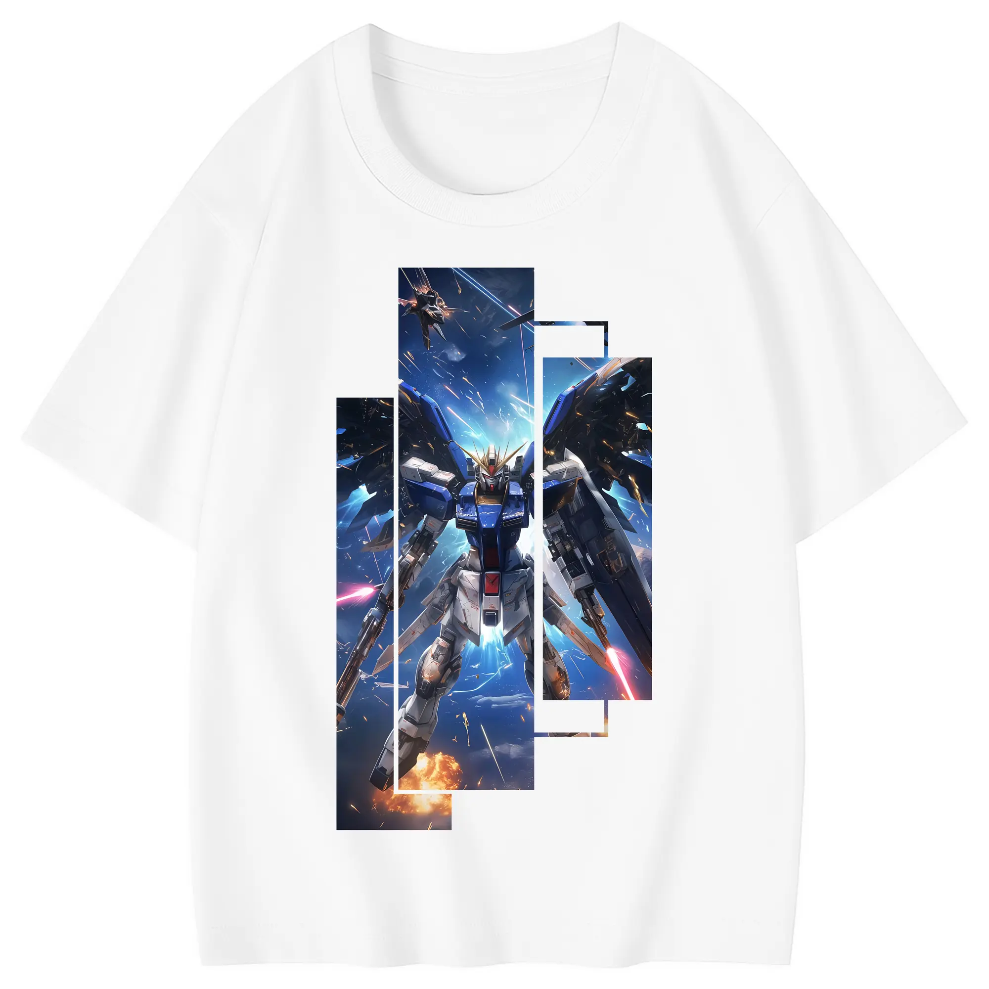 ガンダム グッズ,νガンダム - 綿100％ キッズTシャツ ・ フロントプリント ・ 快適 通気性 ・ スポーツ カジュアル 散歩用