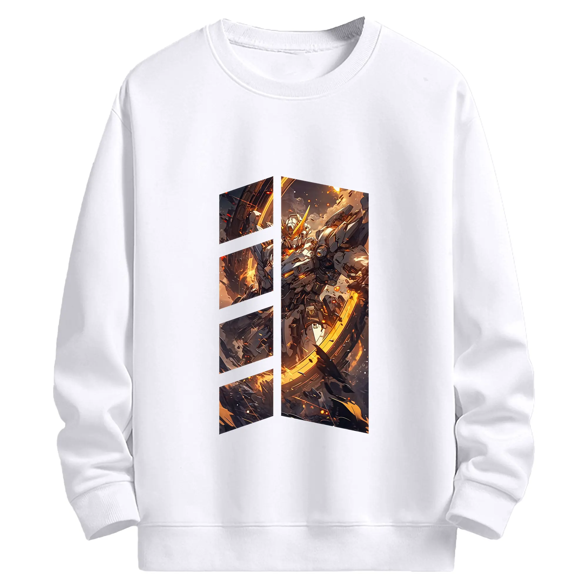 ガンダム グッズ,νガンダム - 高品質 クルーネック スウェット ・ コットン59％ ポリエステル41％ ・ ユニセックス 長袖 トレーナー ・ カジュアル デイリー スポーツ 散歩用