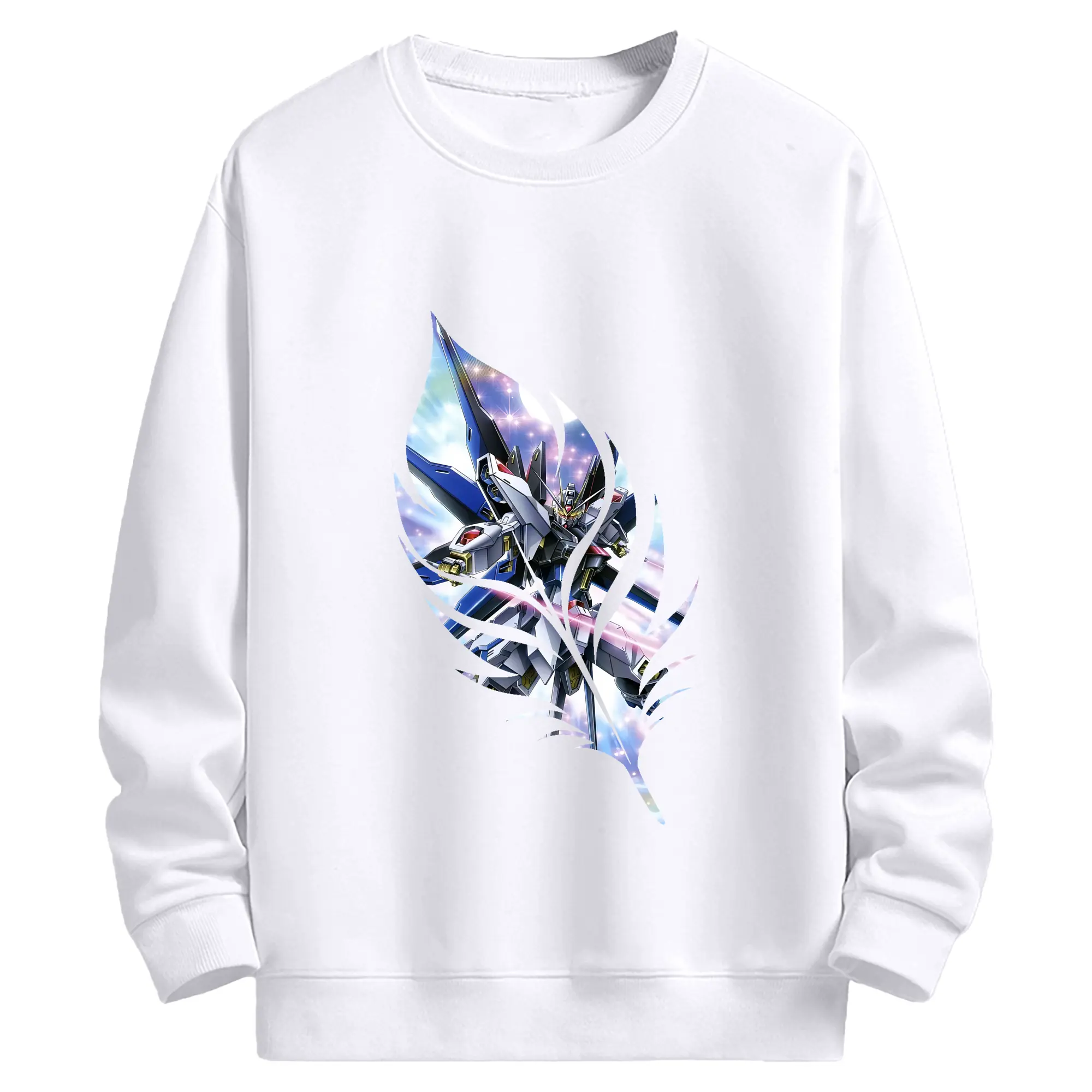ガンダム グッズ,νガンダム - 高品質 クルーネック スウェット ・ コットン59％ ポリエステル41％ ・ ユニセックス 長袖 トレーナー ・ カジュアル デイリー スポーツ 散歩用