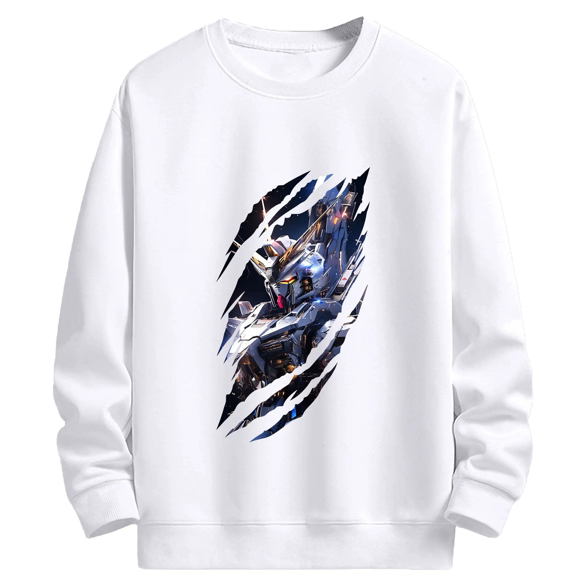 ガンダム グッズ,νガンダム - 高品質 クルーネック スウェット ・ コットン59％ ポリエステル41％ ・ ユニセックス 長袖 トレーナー ・ カジュアル デイリー スポーツ 散歩用