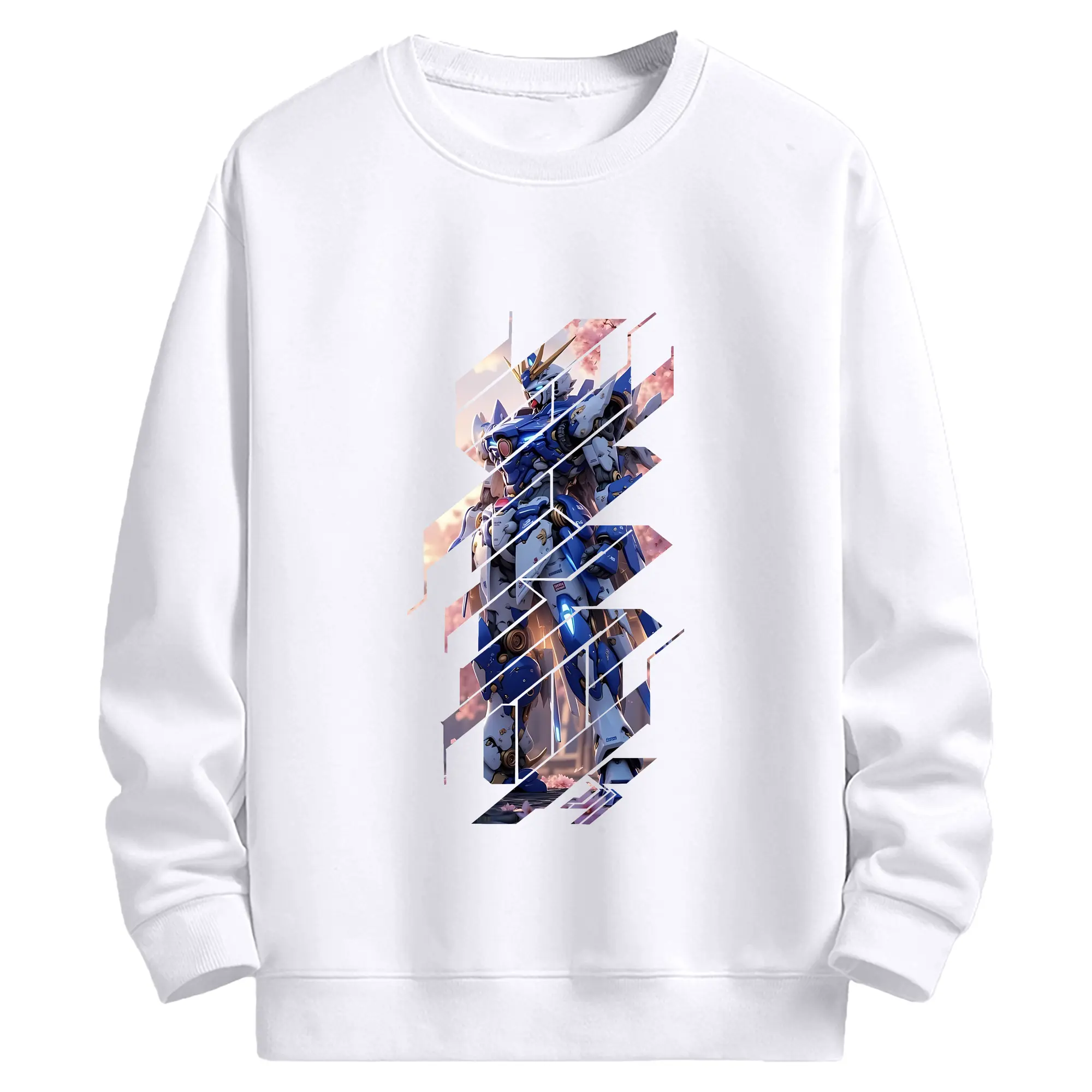 ガンダム グッズ,νガンダム - 高品質 クルーネック スウェット ・ コットン59％ ポリエステル41％ ・ ユニセックス 長袖 トレーナー ・ カジュアル デイリー スポーツ 散歩用