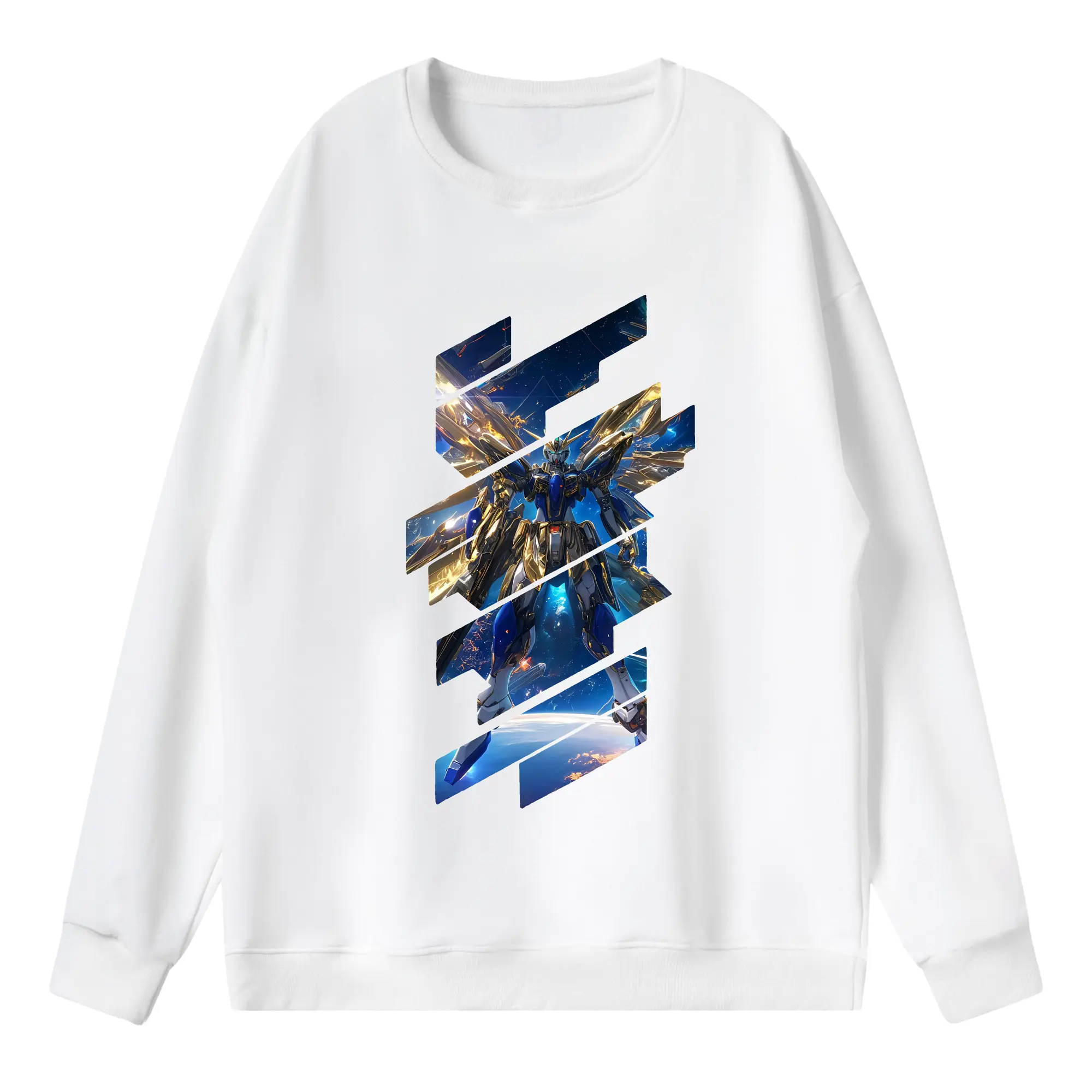 ガンダム グッズ,νガンダム - 薄手 クルーネック スウェット 裏毛260g · ポリエステル 春秋向け カジュアル 男女兼用 · トレーナー デイリー スポーツ 散歩に最適