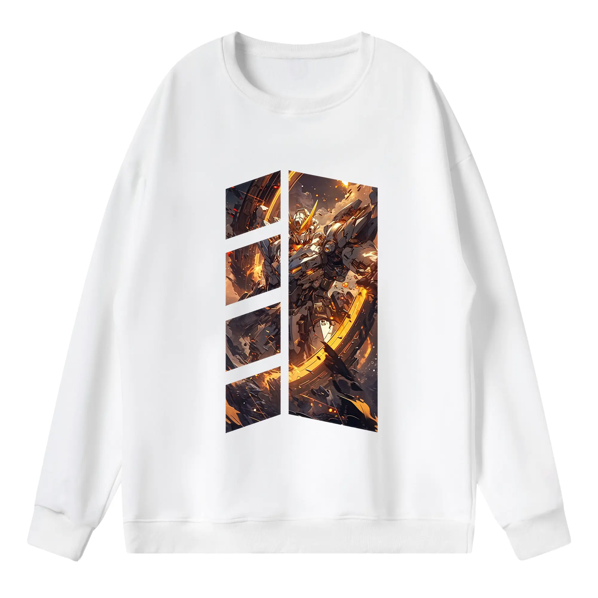 ガンダム グッズ,νガンダム - 薄手 クルーネック スウェット 裏毛260g · ポリエステル 春秋向け カジュアル 男女兼用 · トレーナー デイリー スポーツ 散歩に最適