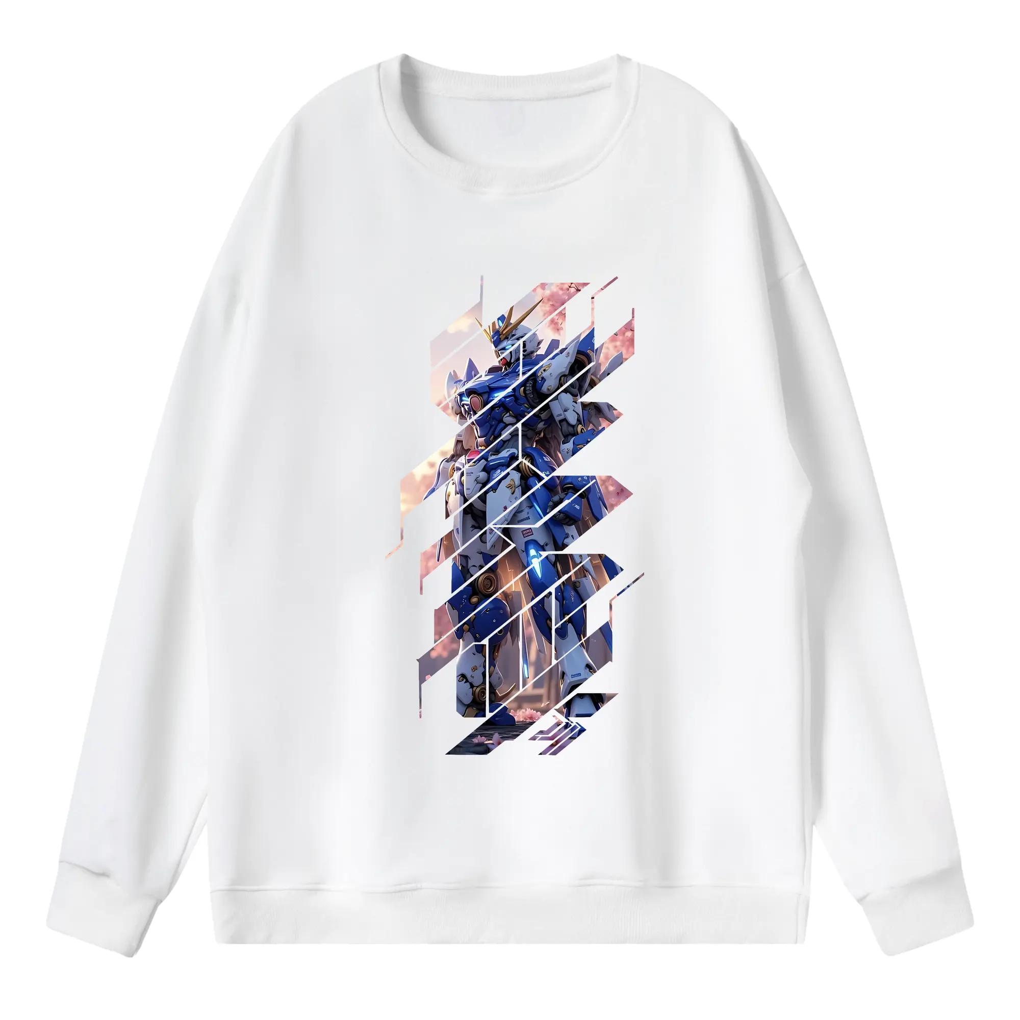 ガンダム グッズ,νガンダム - 薄手 クルーネック スウェット 裏毛260g · ポリエステル 春秋向け カジュアル 男女兼用 · トレーナー デイリー スポーツ 散歩に最適