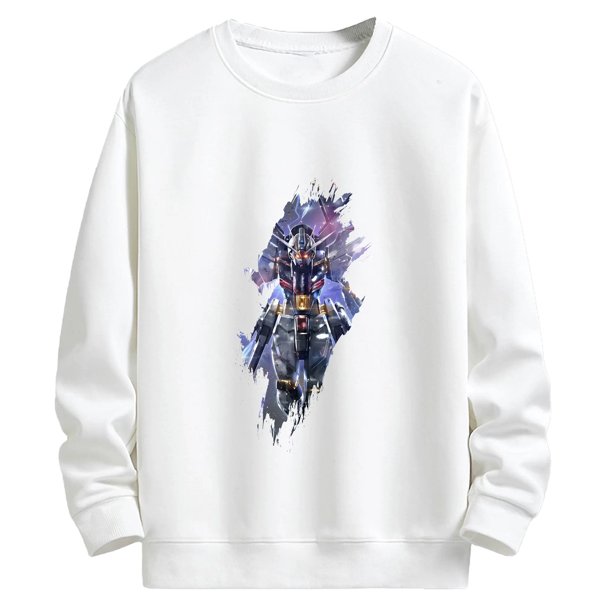 ガンダム グッズ,νガンダム - キッズ クルーネックスウェットシャツ ・ フロントプリント ・ 綿80％ ポリエステル20％ ・ 快適 通学 スポーツ 日常使い お散歩用