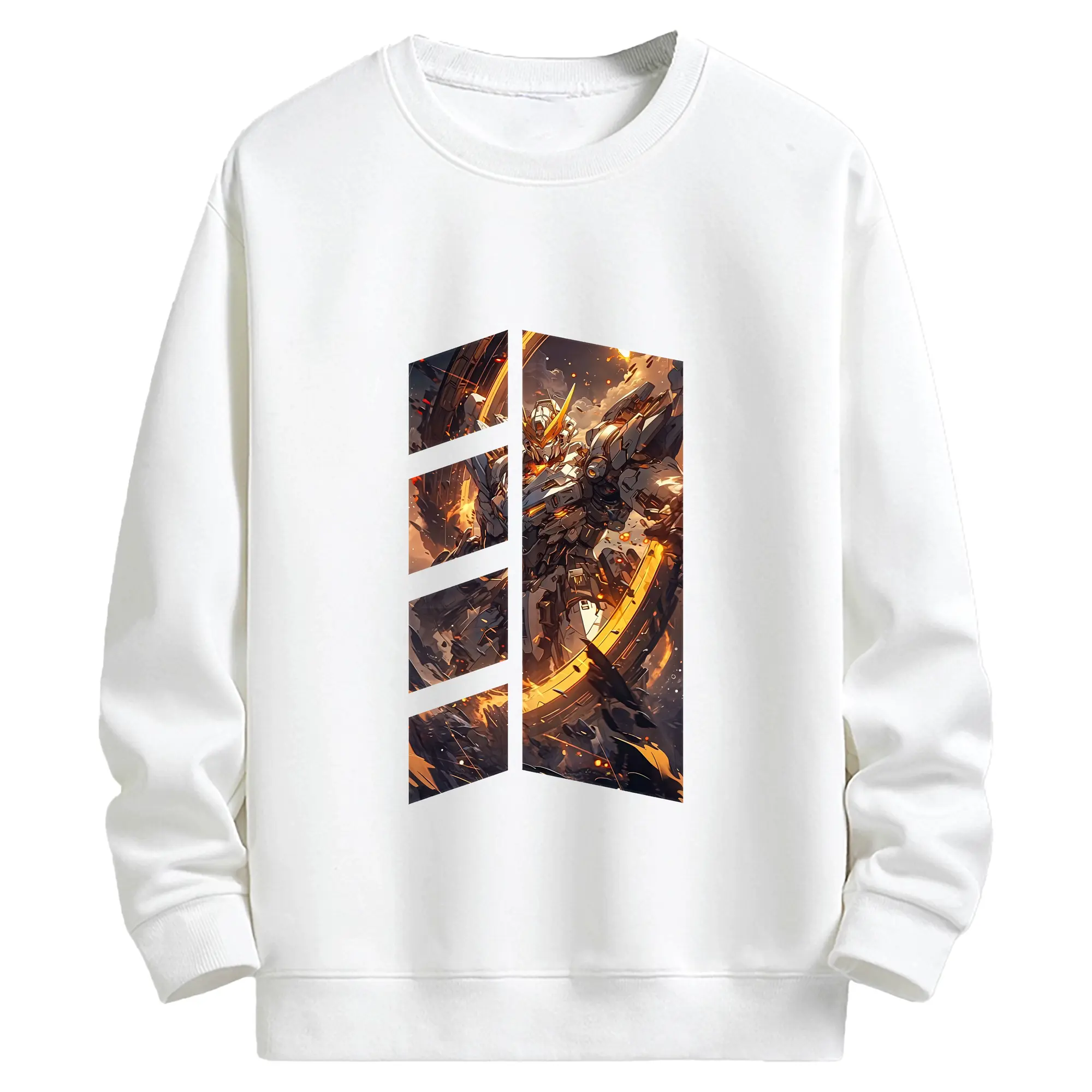 ガンダム グッズ,νガンダム - キッズ クルーネックスウェットシャツ ・ フロントプリント ・ 綿80％ ポリエステル20％ ・ 快適 通学 スポーツ 日常使い お散歩用