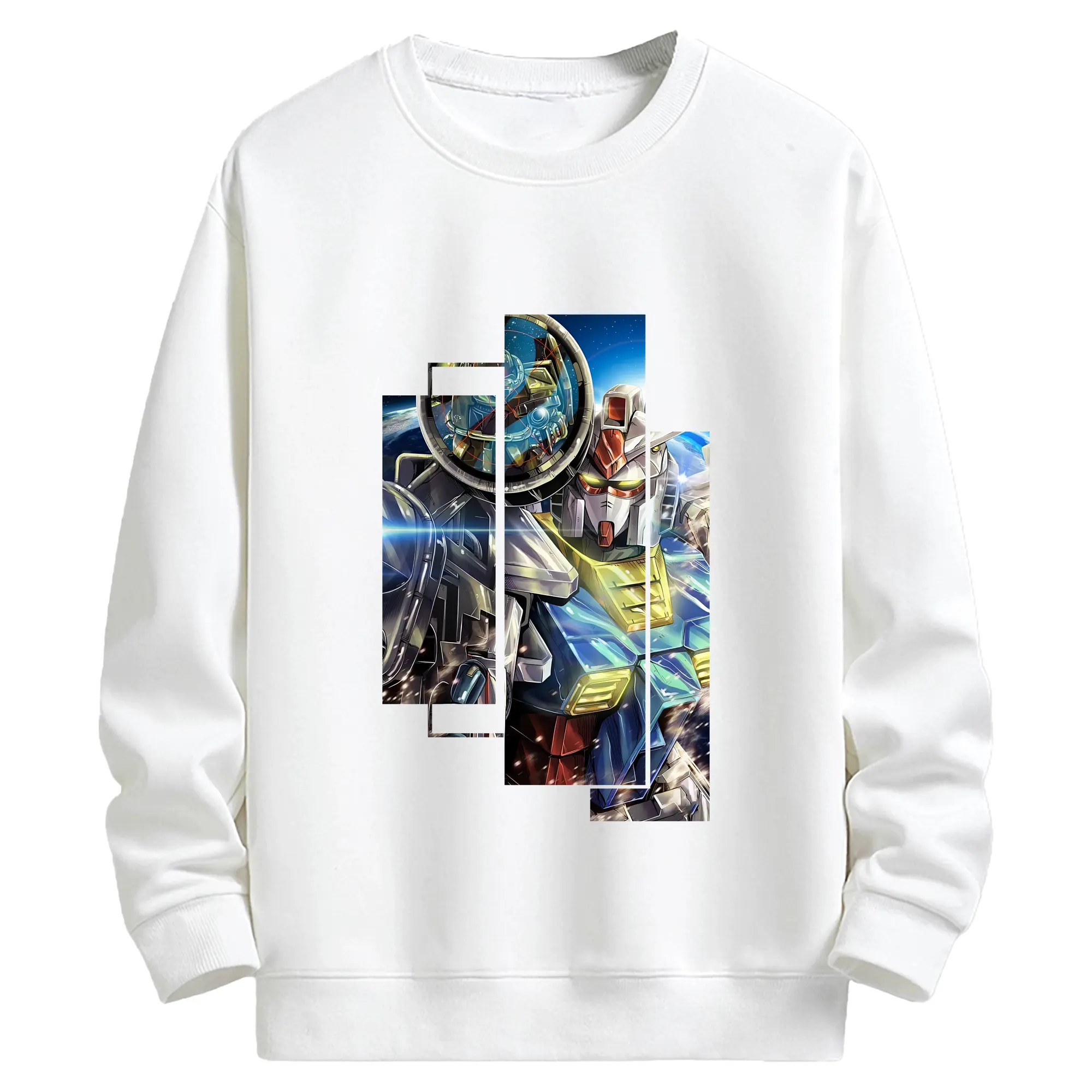 ガンダム グッズ,νガンダム - キッズ クルーネックスウェットシャツ ・ フロントプリント ・ 綿80％ ポリエステル20％ ・ 快適 通学 スポーツ 日常使い お散歩用