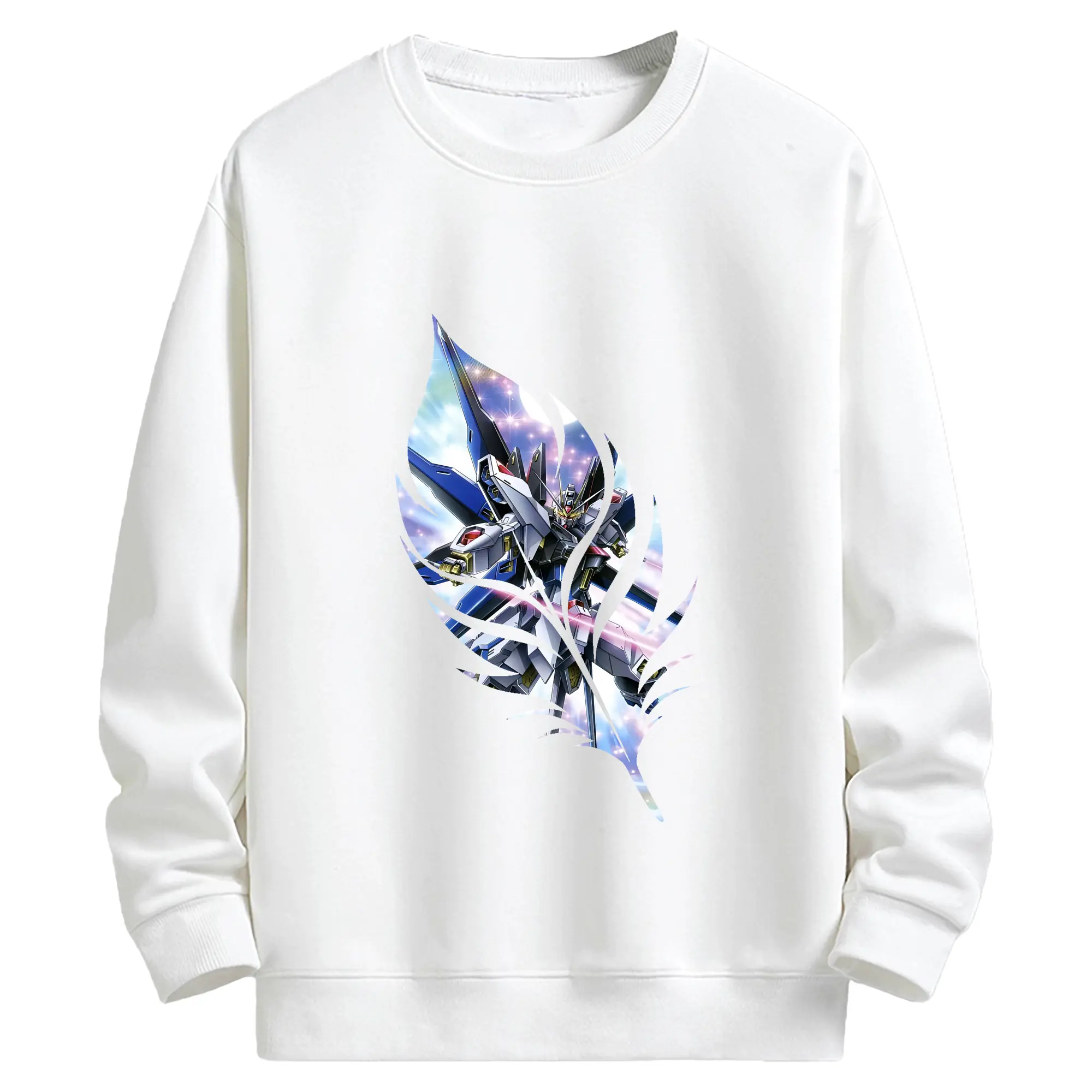 ガンダム グッズ,νガンダム - キッズ クルーネックスウェットシャツ ・ フロントプリント ・ 綿80％ ポリエステル20％ ・ 快適 通学 スポーツ 日常使い お散歩用