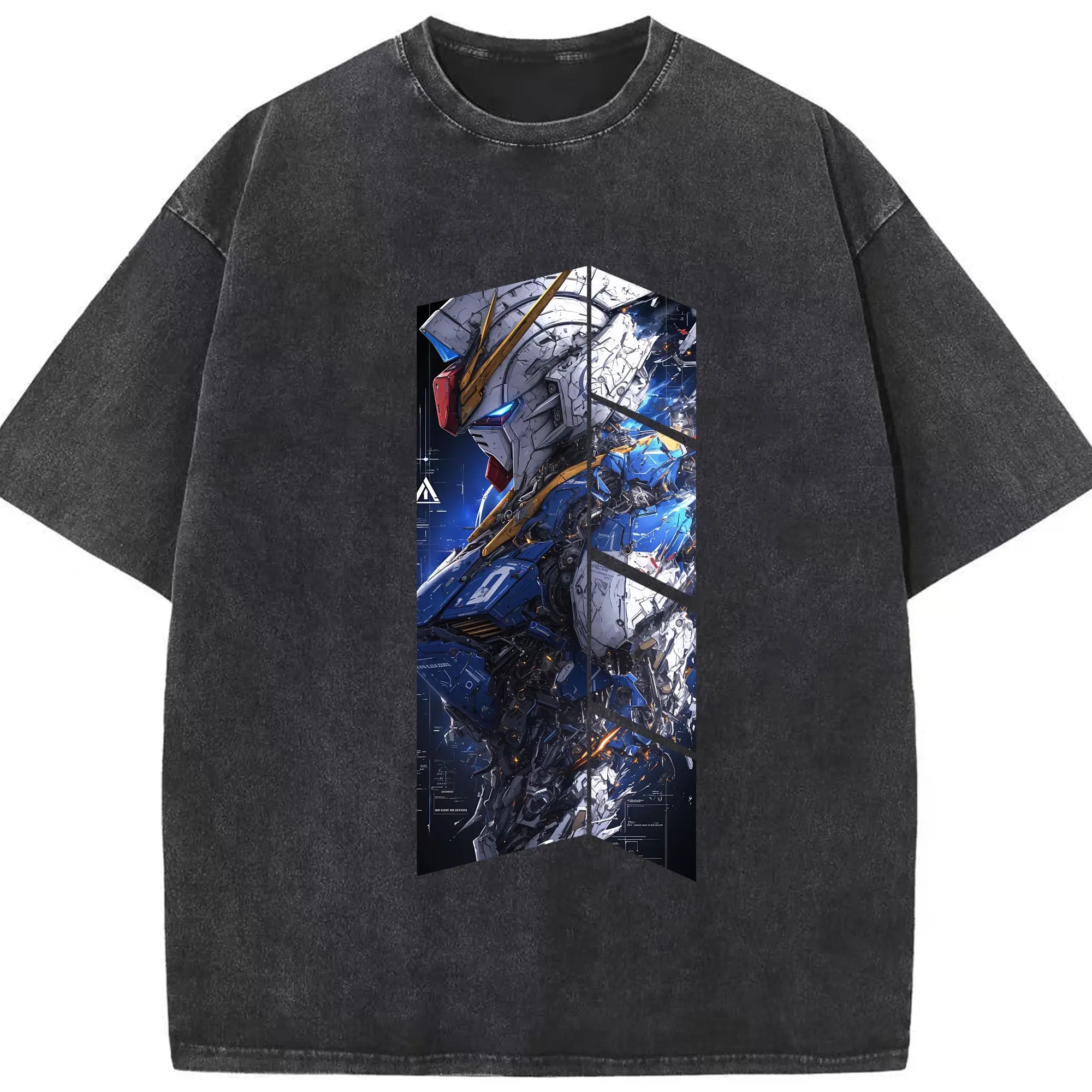 ガンダム グッズ,νガンダム - 綿100％ ヴィンテージ風 半袖Tシャツ ・ フロントプリント ・ 柔らか肌触り ・ 通気性 快適 ・ スポーツ カジュアル 外出用