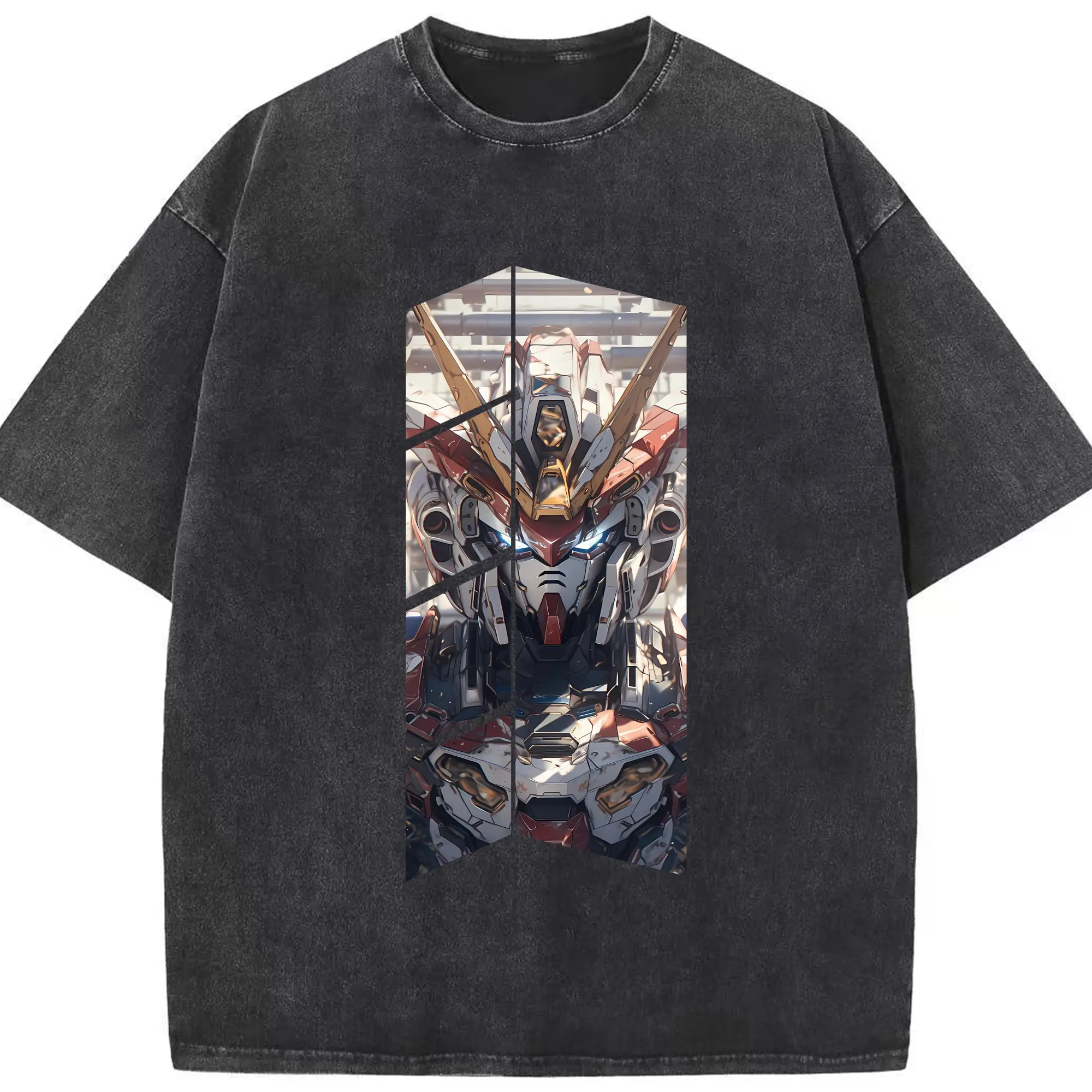 ガンダム グッズ,νガンダム - 綿100％ ヴィンテージ風 半袖Tシャツ ・ フロントプリント ・ 柔らか肌触り ・ 通気性 快適 ・ スポーツ カジュアル 外出用