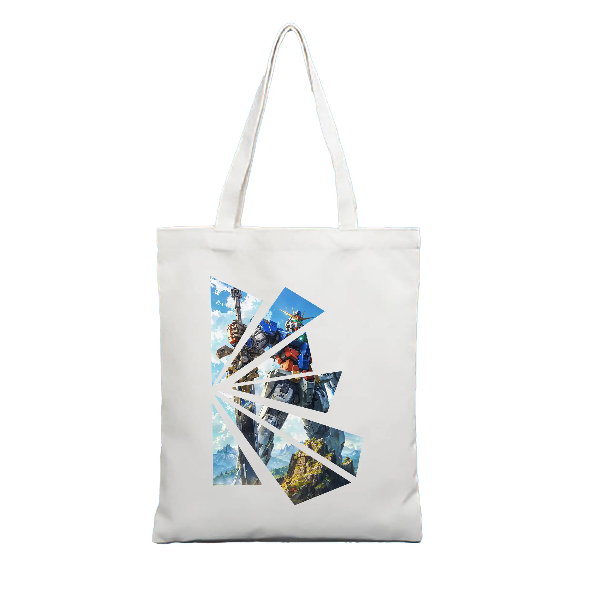 ガンダム グッズ,νガンダム - 縦型キャンバス手提げバッグ（トートバッグ） ・ キャンバス素材 ・ ショッピング用 ・ 軽量 丈夫 お手入れ簡単