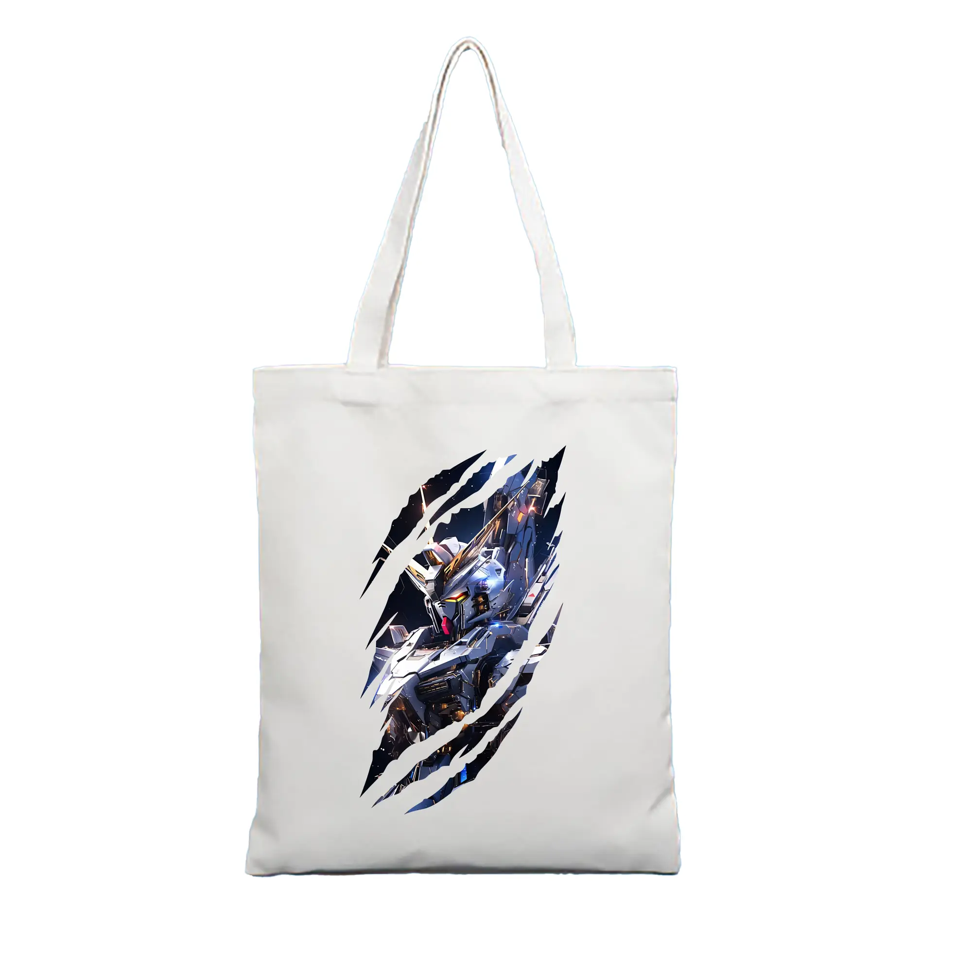 ガンダム グッズ,νガンダム - 縦型キャンバス手提げバッグ（トートバッグ） ・ キャンバス素材 ・ ショッピング用 ・ 軽量 丈夫 お手入れ簡単