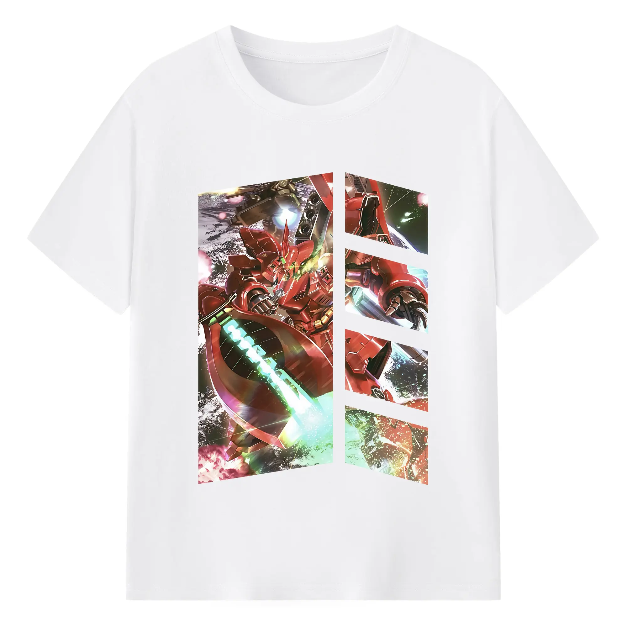 ガンダム グッズ,サザビー - 綿100％ 半袖Tシャツ ・ フロントプリント ・ 快適 通気性 ・ 日常使い 散歩 スポーツ用