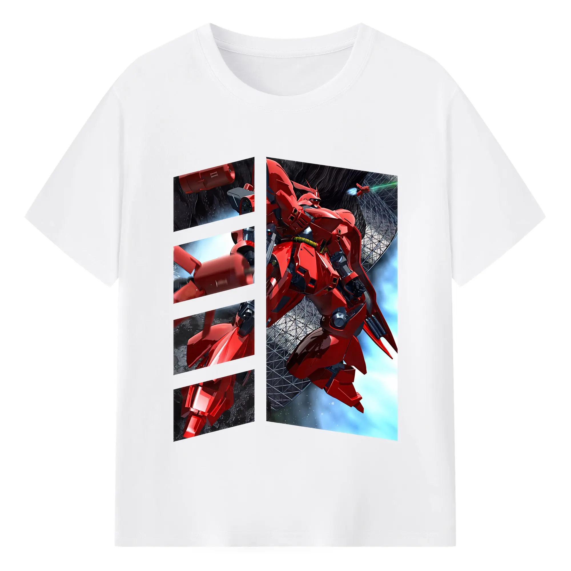 ガンダム グッズ,サザビー - 綿100％ 半袖Tシャツ ・ フロントプリント ・ 快適 通気性 ・ 日常使い 散歩 スポーツ用
