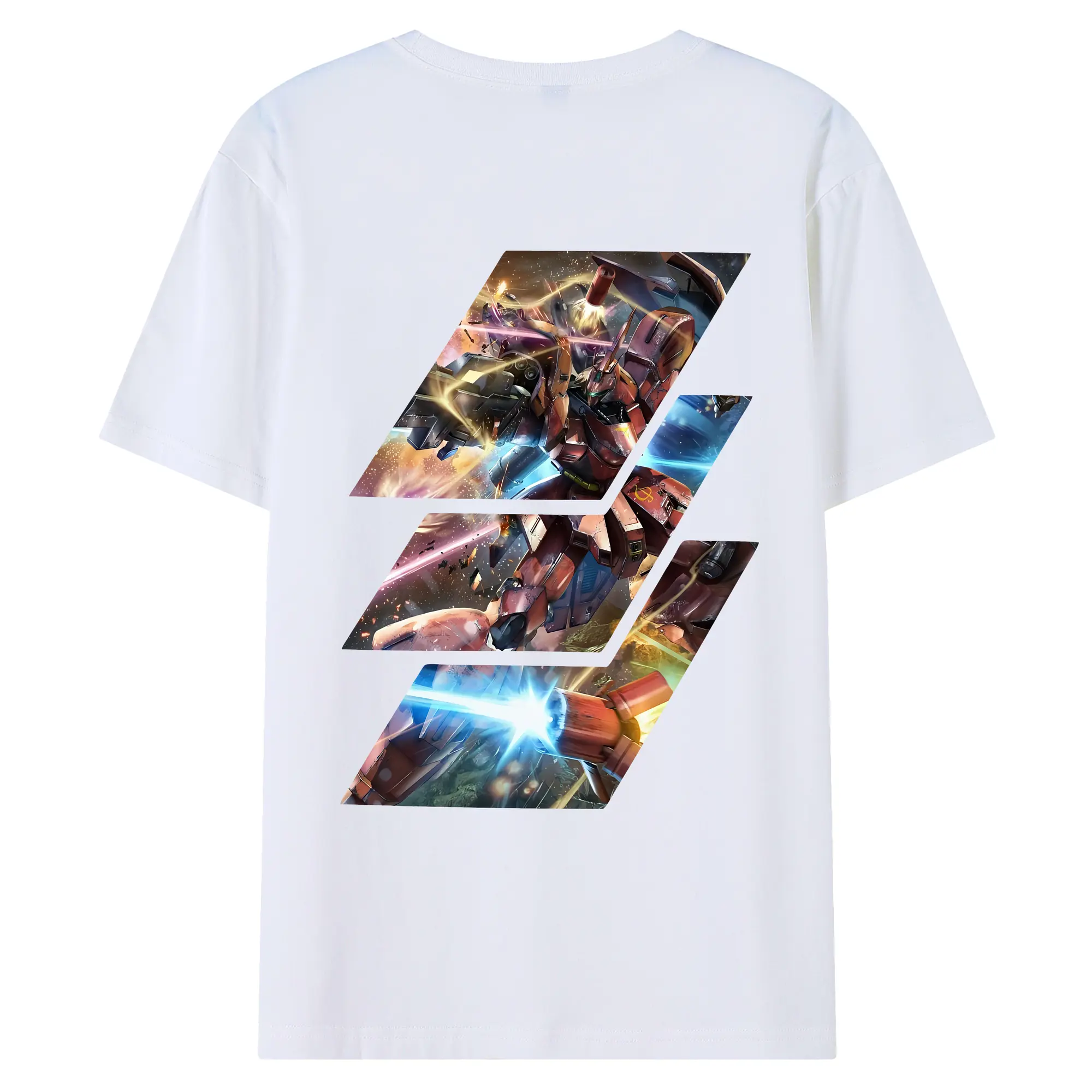 ガンダム グッズ,サザビー - 綿100％ 半袖Tシャツ ・ バックプリント ・ 快適 通気性 ・ 日常使い 散歩 スポーツ用
