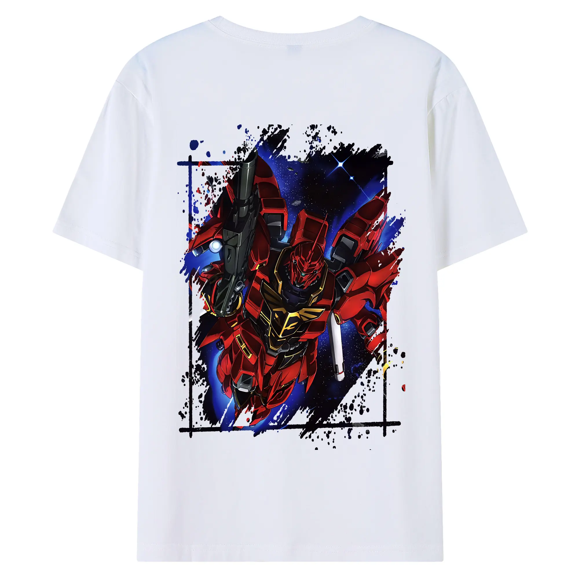 ガンダム グッズ,サザビー - 綿100％ 半袖Tシャツ ・ バックプリント ・ 快適 通気性 ・ 日常使い 散歩 スポーツ用