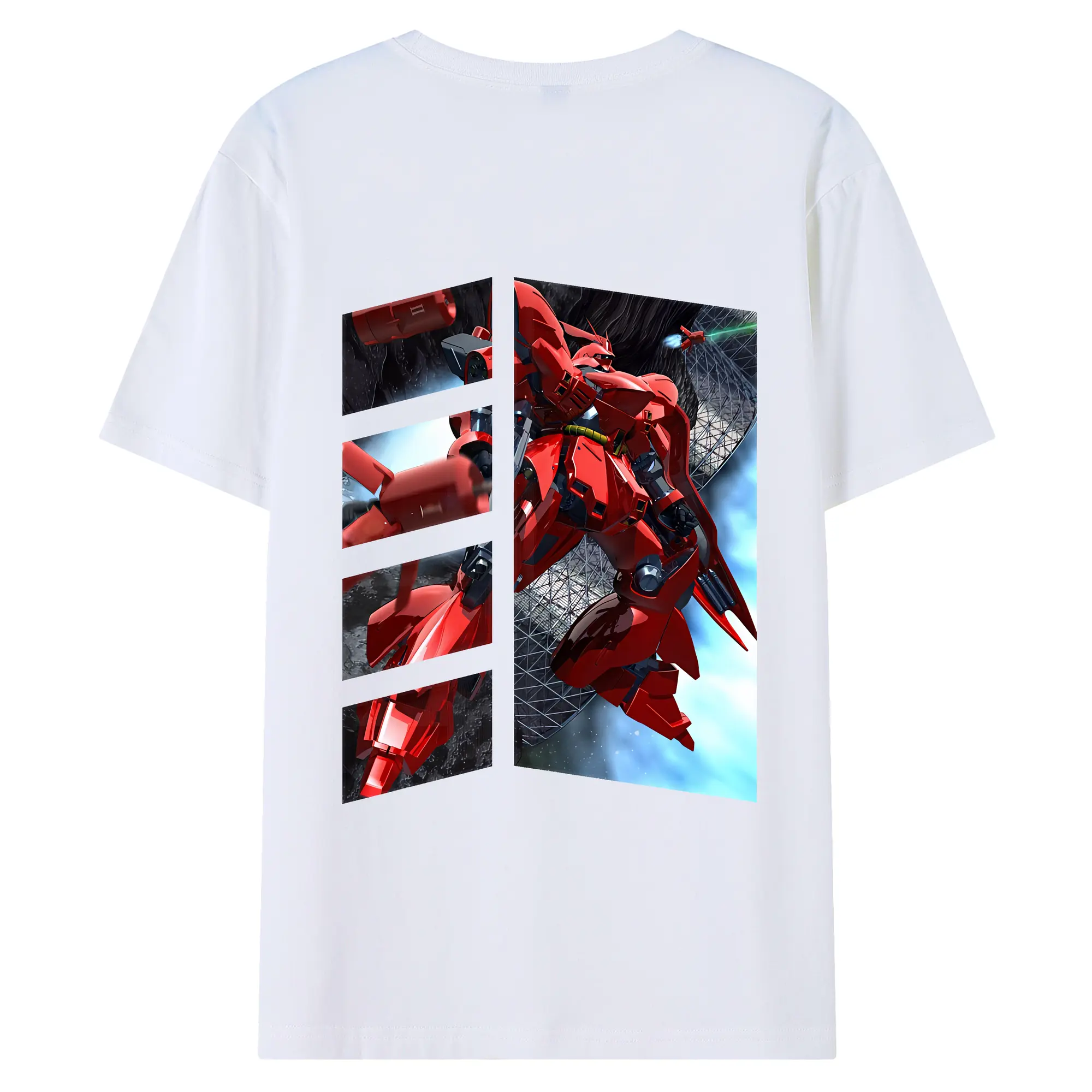 ガンダム グッズ,サザビー - 綿100％ 半袖Tシャツ ・ バックプリント ・ 快適 通気性 ・ 日常使い 散歩 スポーツ用