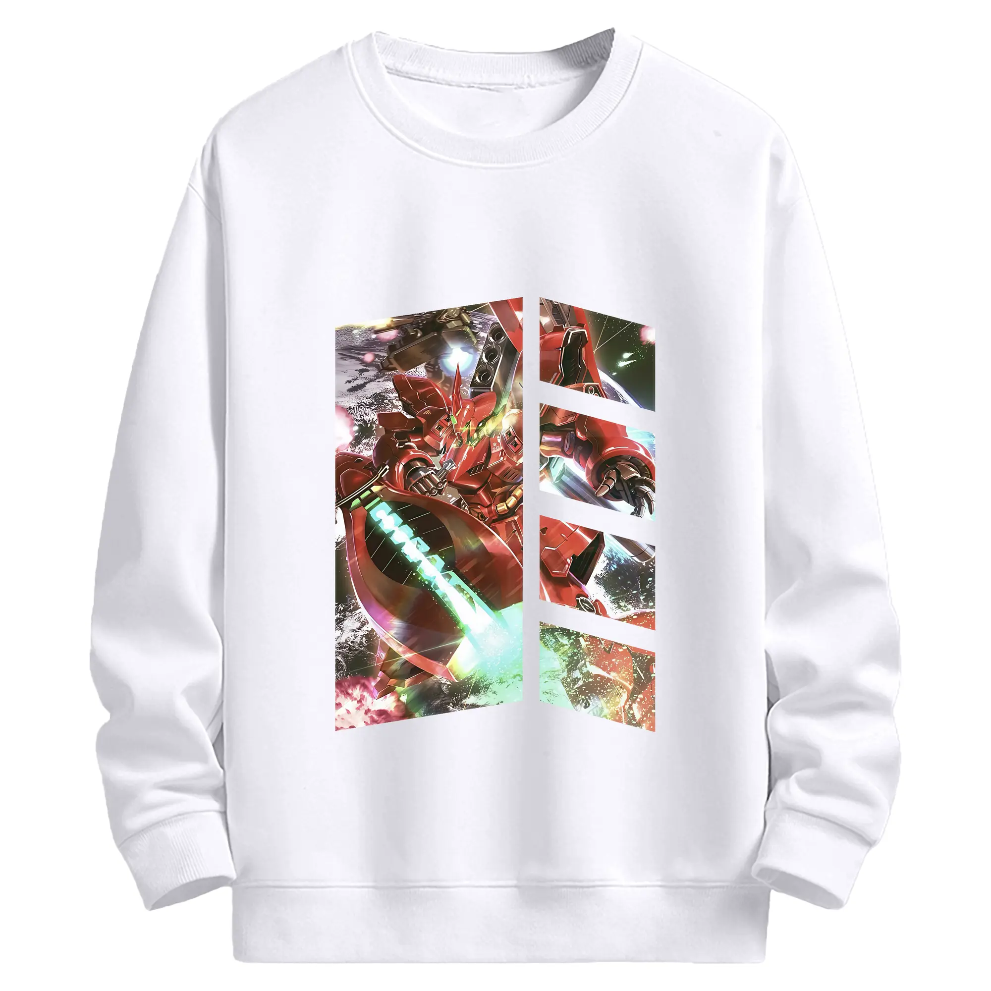 ガンダム グッズ,サザビー - 高品質 クルーネック スウェット ・ コットン59％ ポリエステル41％ ・ ユニセックス 長袖 トレーナー ・ カジュアル デイリー スポーツ 散歩用