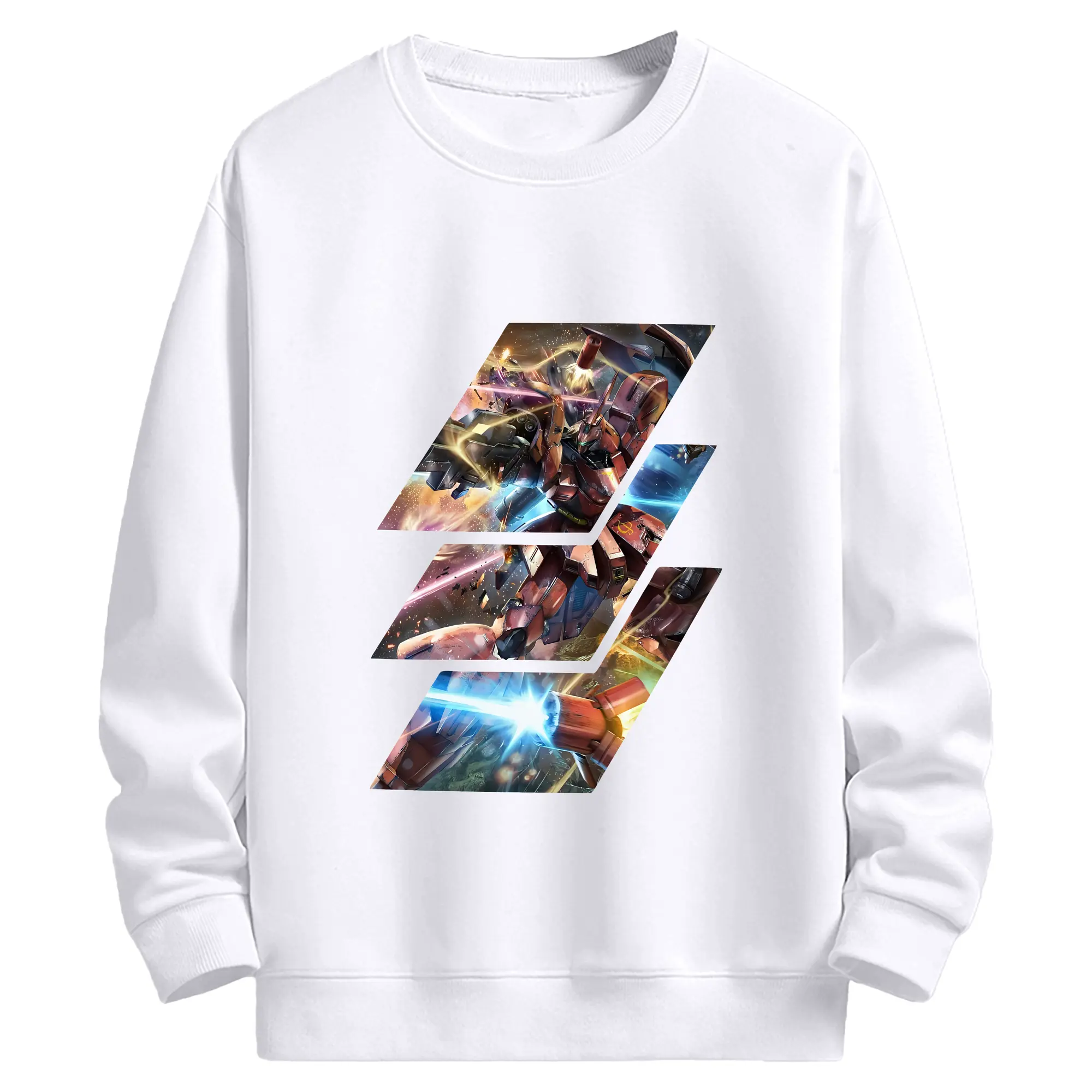 ガンダム グッズ,サザビー - 高品質 クルーネック スウェット ・ コットン59％ ポリエステル41％ ・ ユニセックス 長袖 トレーナー ・ カジュアル デイリー スポーツ 散歩用