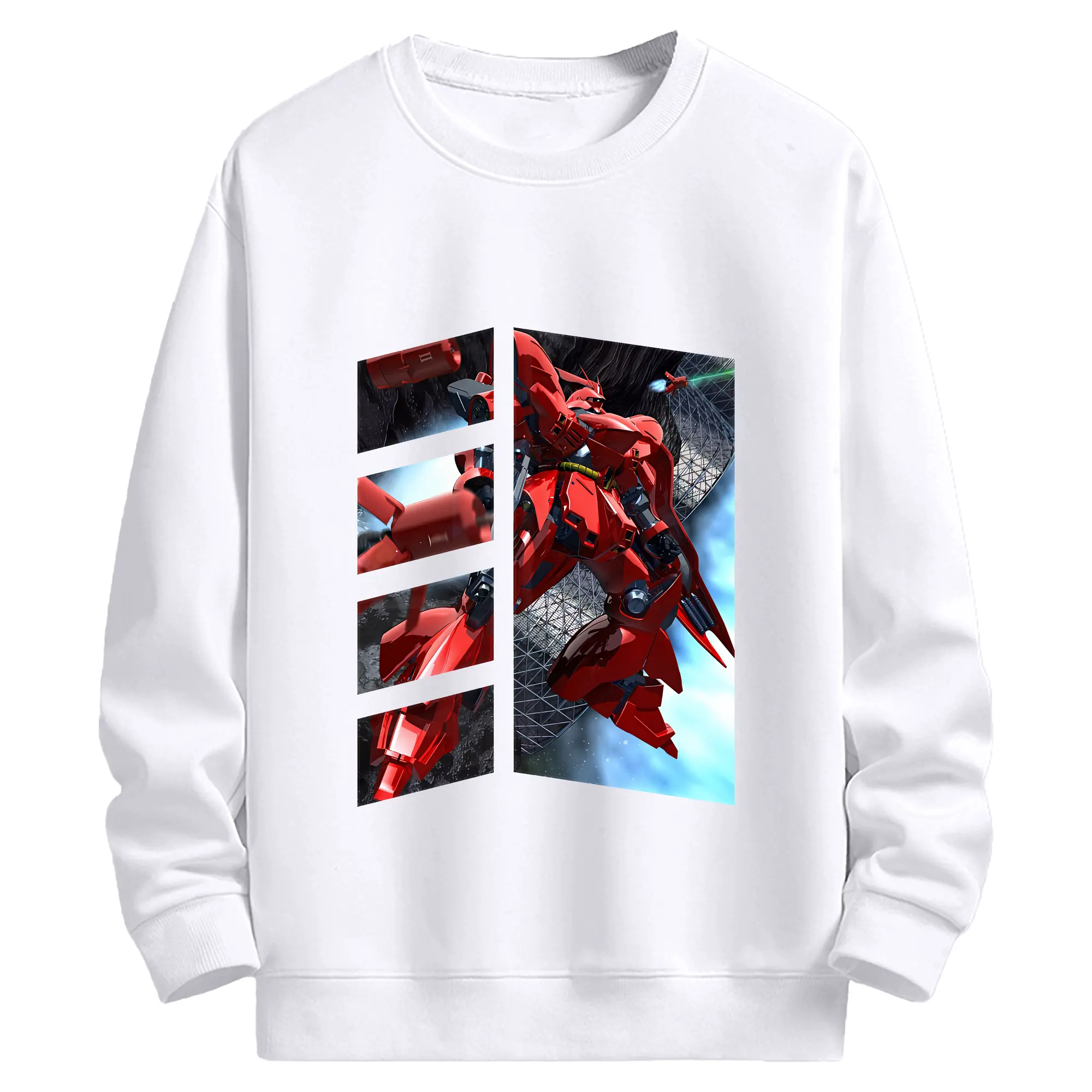 ガンダム グッズ,サザビー - 高品質 クルーネック スウェット ・ コットン59％ ポリエステル41％ ・ ユニセックス 長袖 トレーナー ・ カジュアル デイリー スポーツ 散歩用