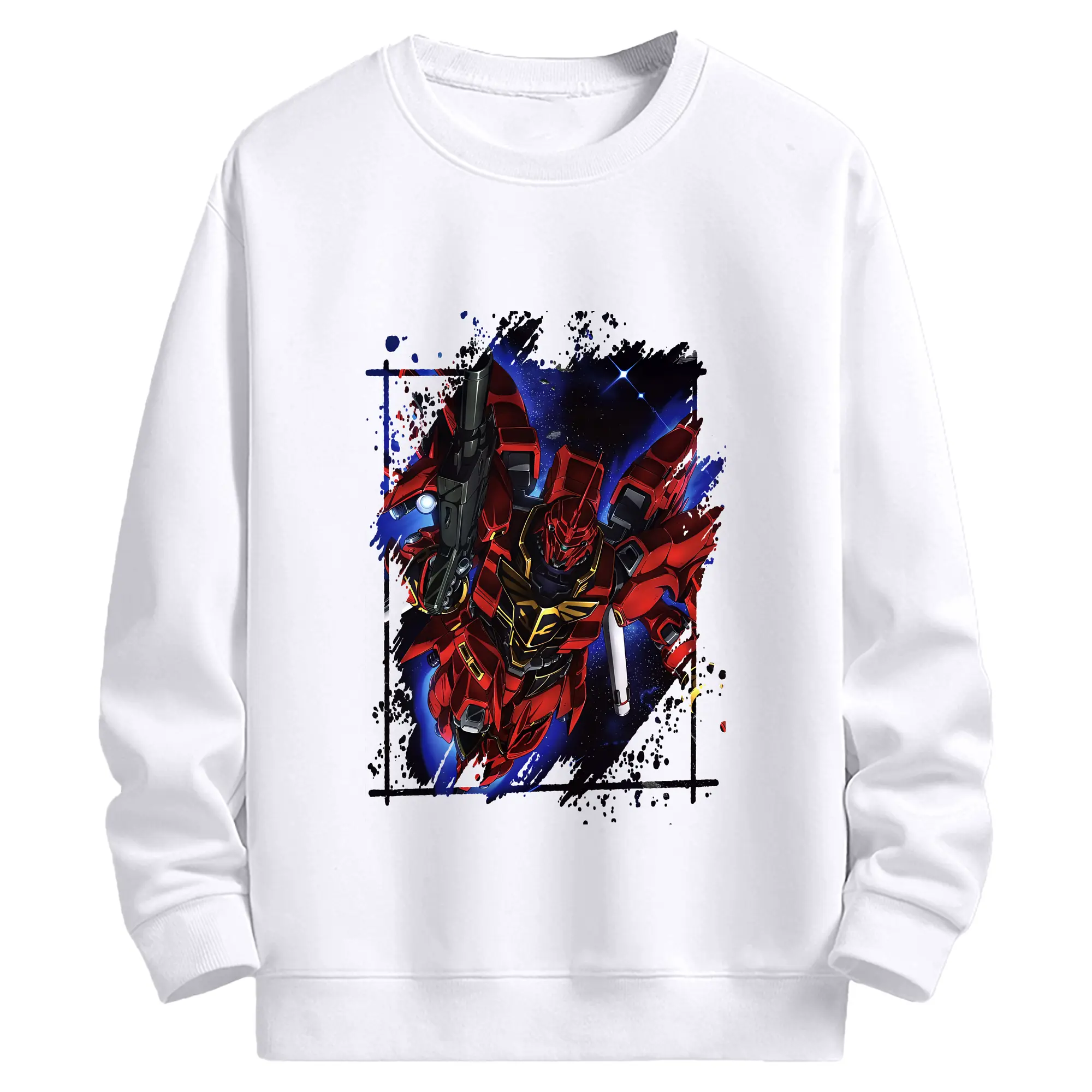 ガンダム グッズ,サザビー - 高品質 クルーネック スウェット ・ コットン59％ ポリエステル41％ ・ ユニセックス 長袖 トレーナー ・ カジュアル デイリー スポーツ 散歩用