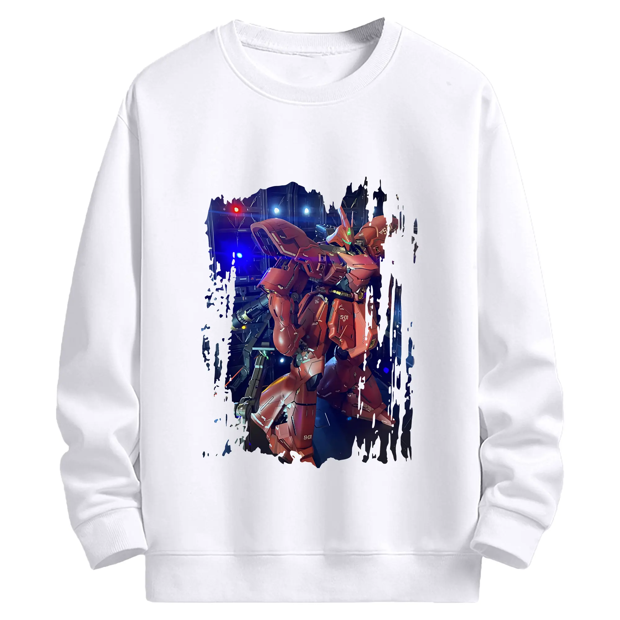 ガンダム グッズ,サザビー - 高品質 クルーネック スウェット ・ コットン59％ ポリエステル41％ ・ ユニセックス 長袖 トレーナー ・ カジュアル デイリー スポーツ 散歩用