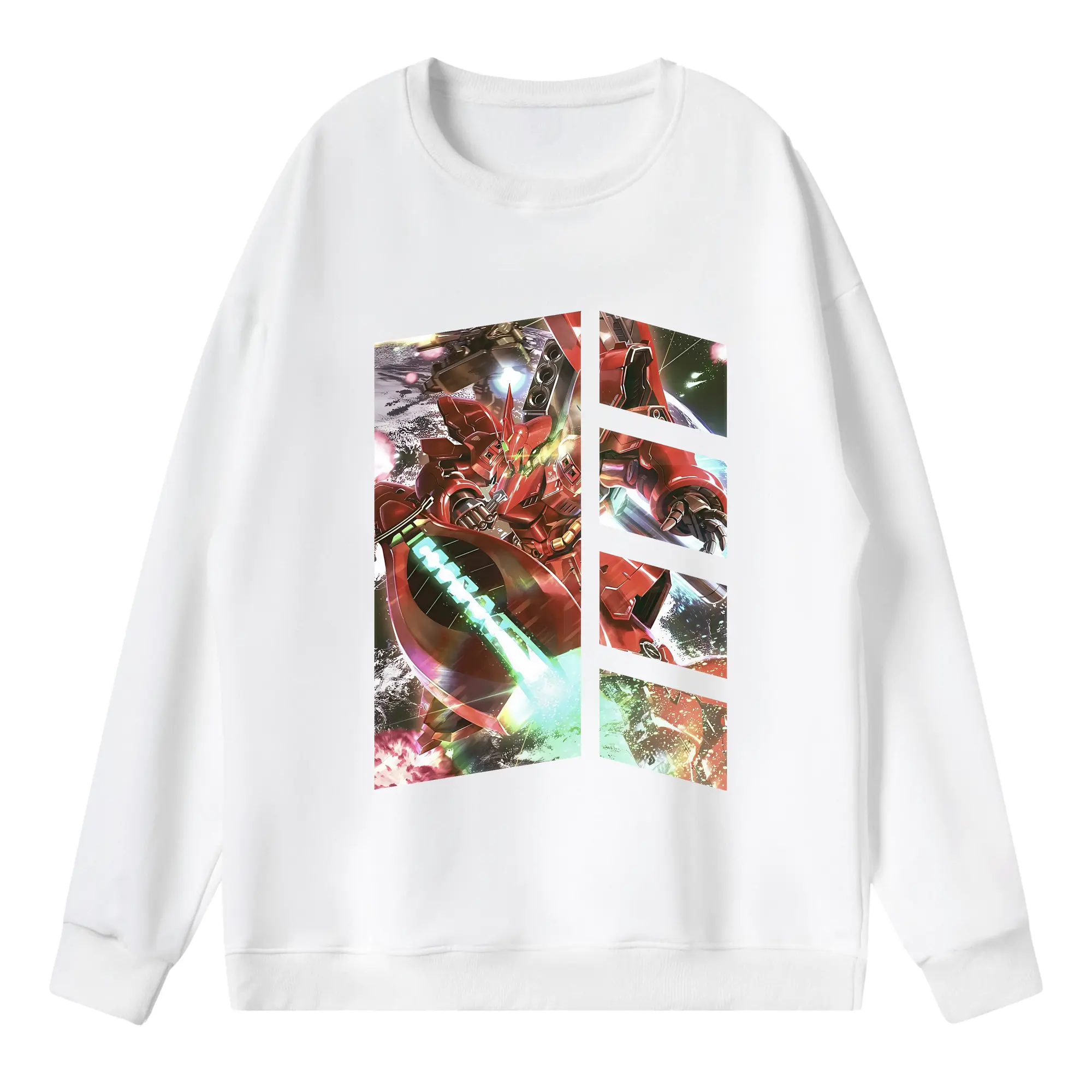 ガンダム グッズ,サザビー - 薄手 クルーネック スウェット 裏毛260g · ポリエステル 春秋向け カジュアル 男女兼用 · トレーナー デイリー スポーツ 散歩に最適