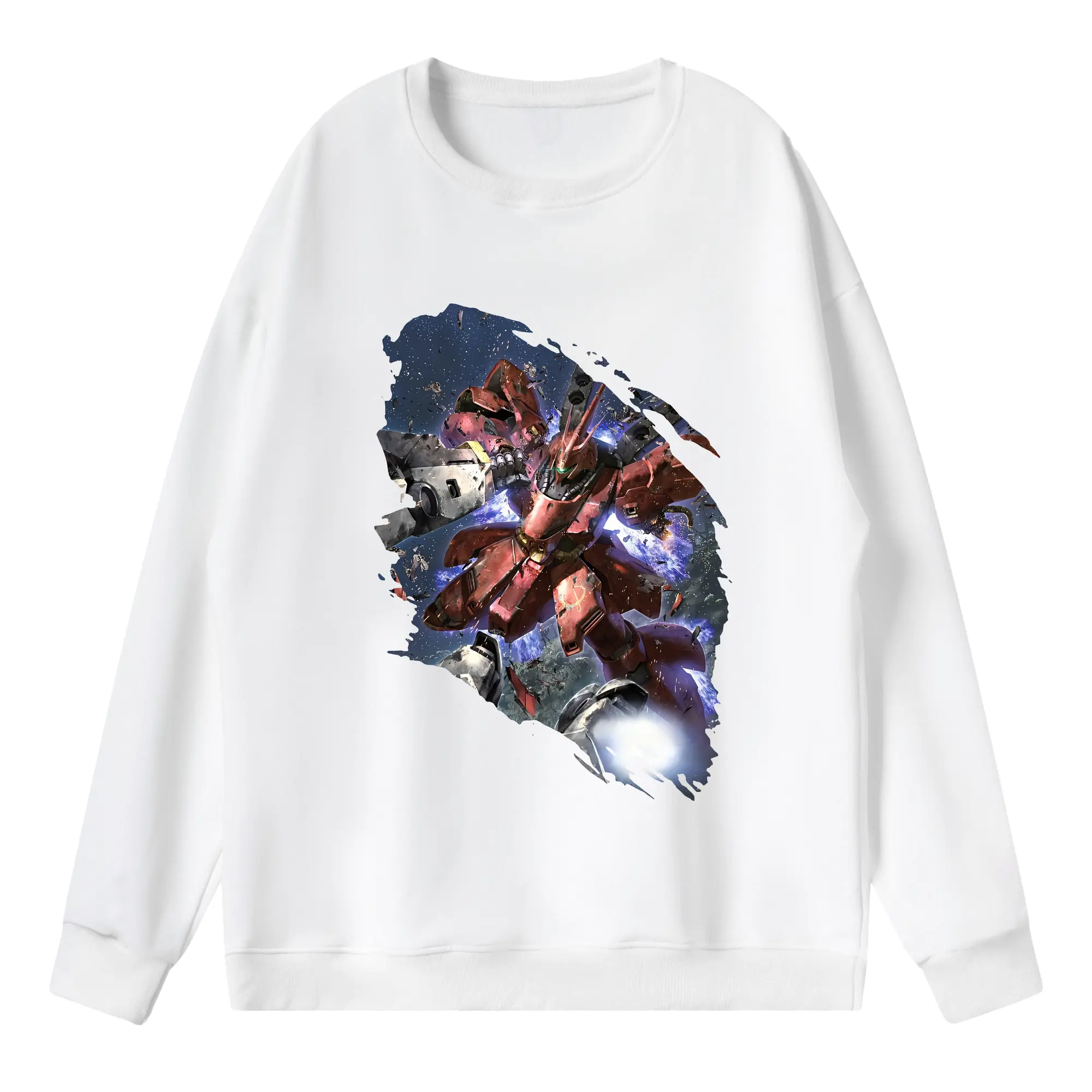 ガンダム グッズ,サザビー - 薄手 クルーネック スウェット 裏毛260g · ポリエステル 春秋向け カジュアル 男女兼用 · トレーナー デイリー スポーツ 散歩に最適