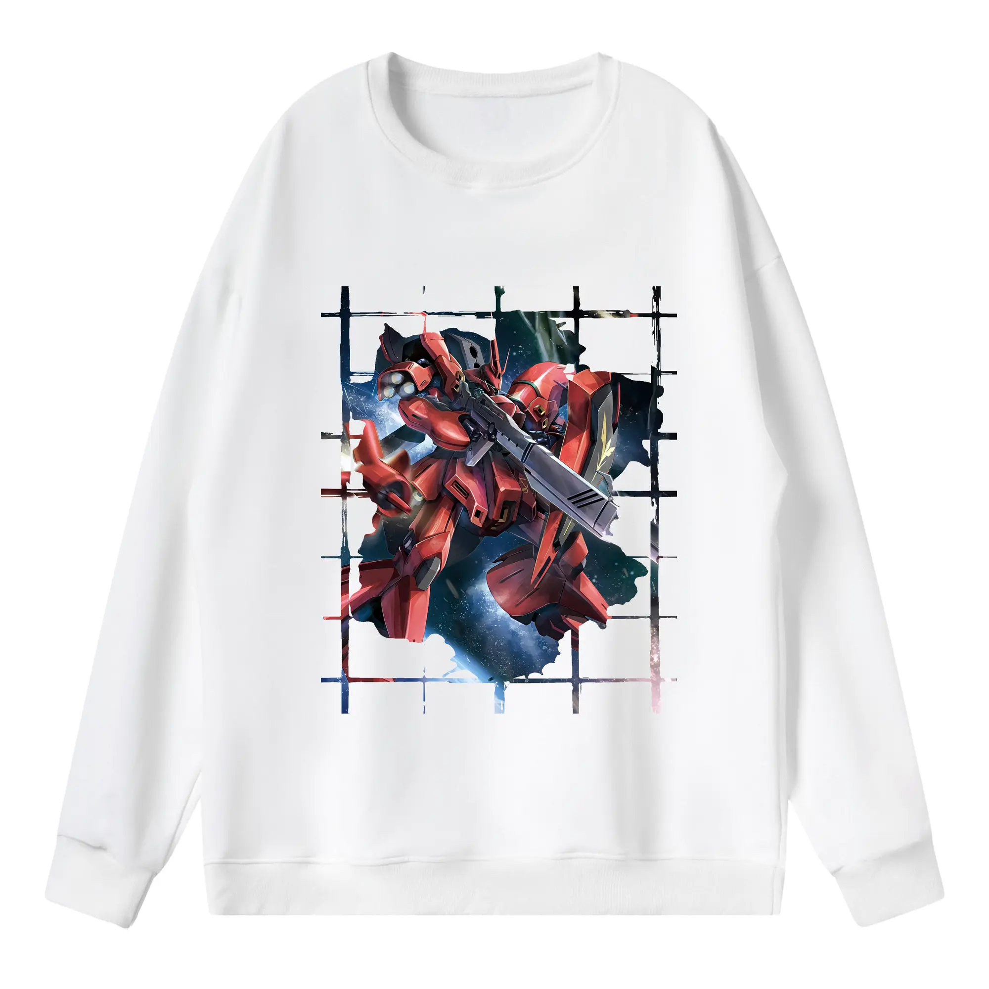 ガンダム グッズ,サザビー - 薄手 クルーネック スウェット 裏毛260g · ポリエステル 春秋向け カジュアル 男女兼用 · トレーナー デイリー スポーツ 散歩に最適