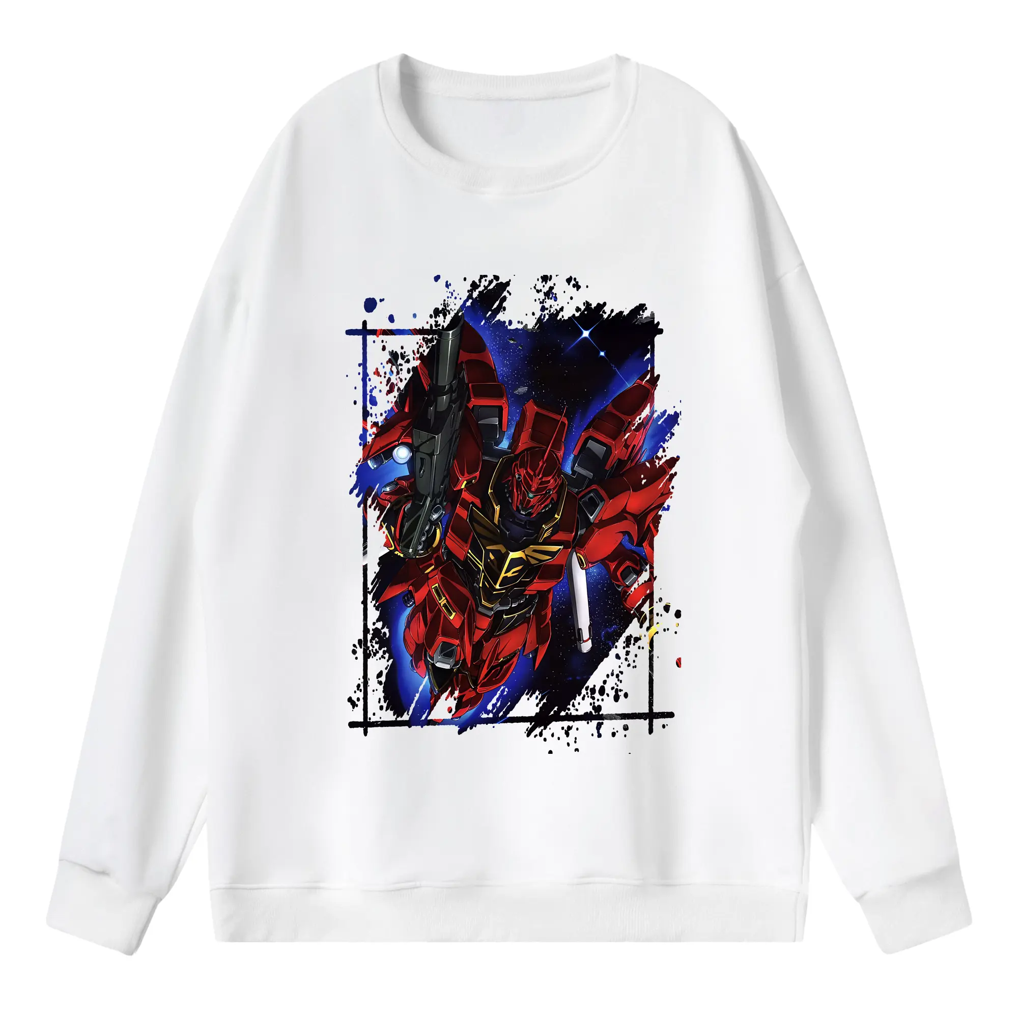 ガンダム グッズ,サザビー - 薄手 クルーネック スウェット 裏毛260g · ポリエステル 春秋向け カジュアル 男女兼用 · トレーナー デイリー スポーツ 散歩に最適