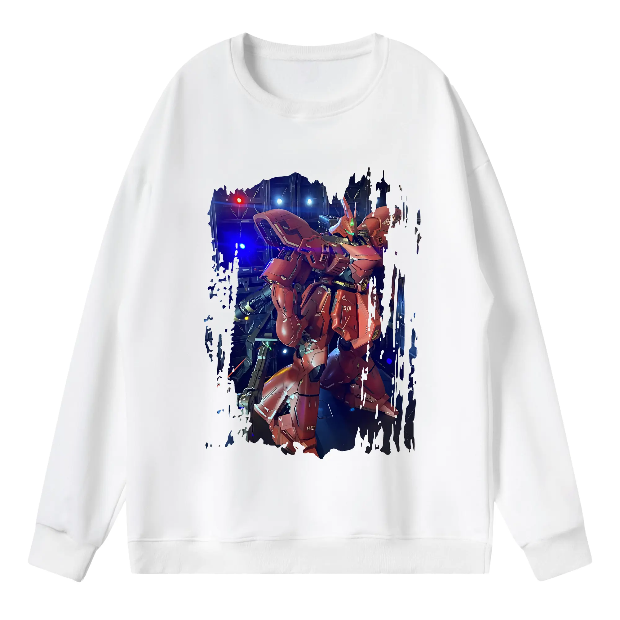 ガンダム グッズ,サザビー - 薄手 クルーネック スウェット 裏毛260g · ポリエステル 春秋向け カジュアル 男女兼用 · トレーナー デイリー スポーツ 散歩に最適
