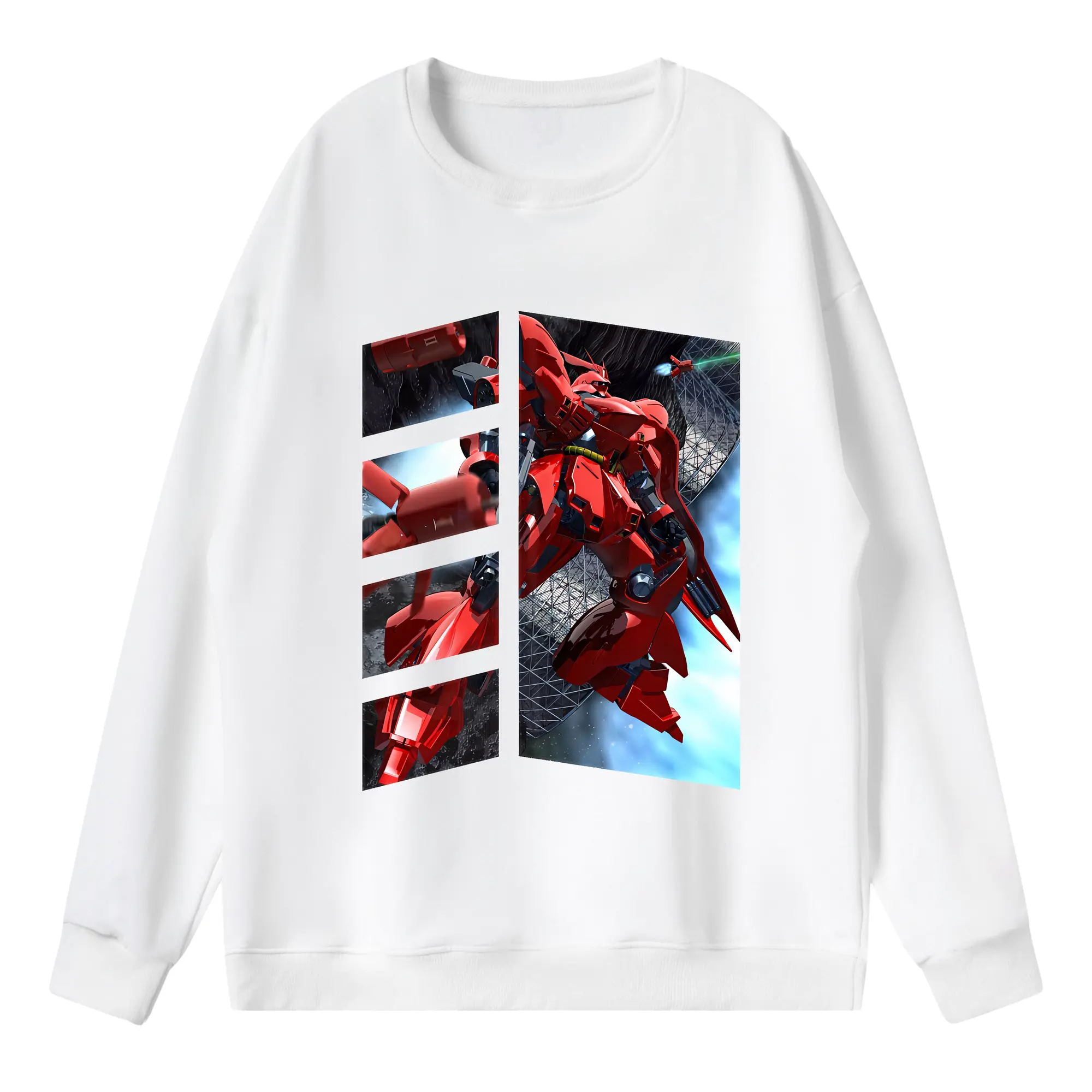 ガンダム グッズ,サザビー - 薄手 クルーネック スウェット 裏毛260g · ポリエステル 春秋向け カジュアル 男女兼用 · トレーナー デイリー スポーツ 散歩に最適