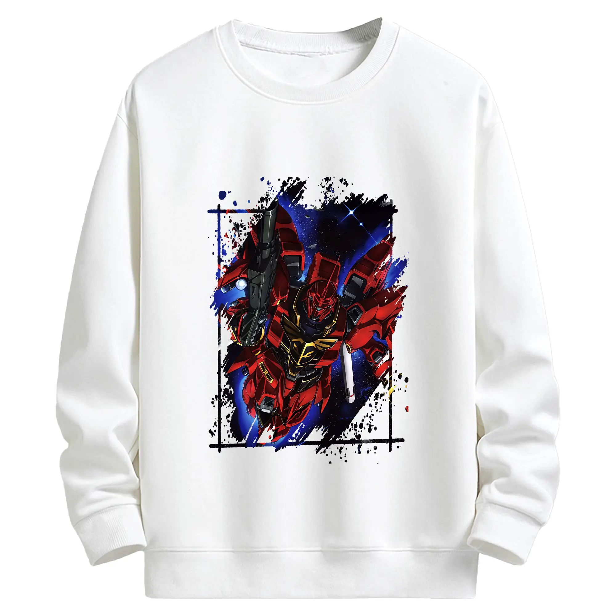 ガンダム グッズ,サザビー - キッズ クルーネックスウェットシャツ ・ フロントプリント ・ 綿80％ ポリエステル20％ ・ 快適 通学 スポーツ 日常使い お散歩用