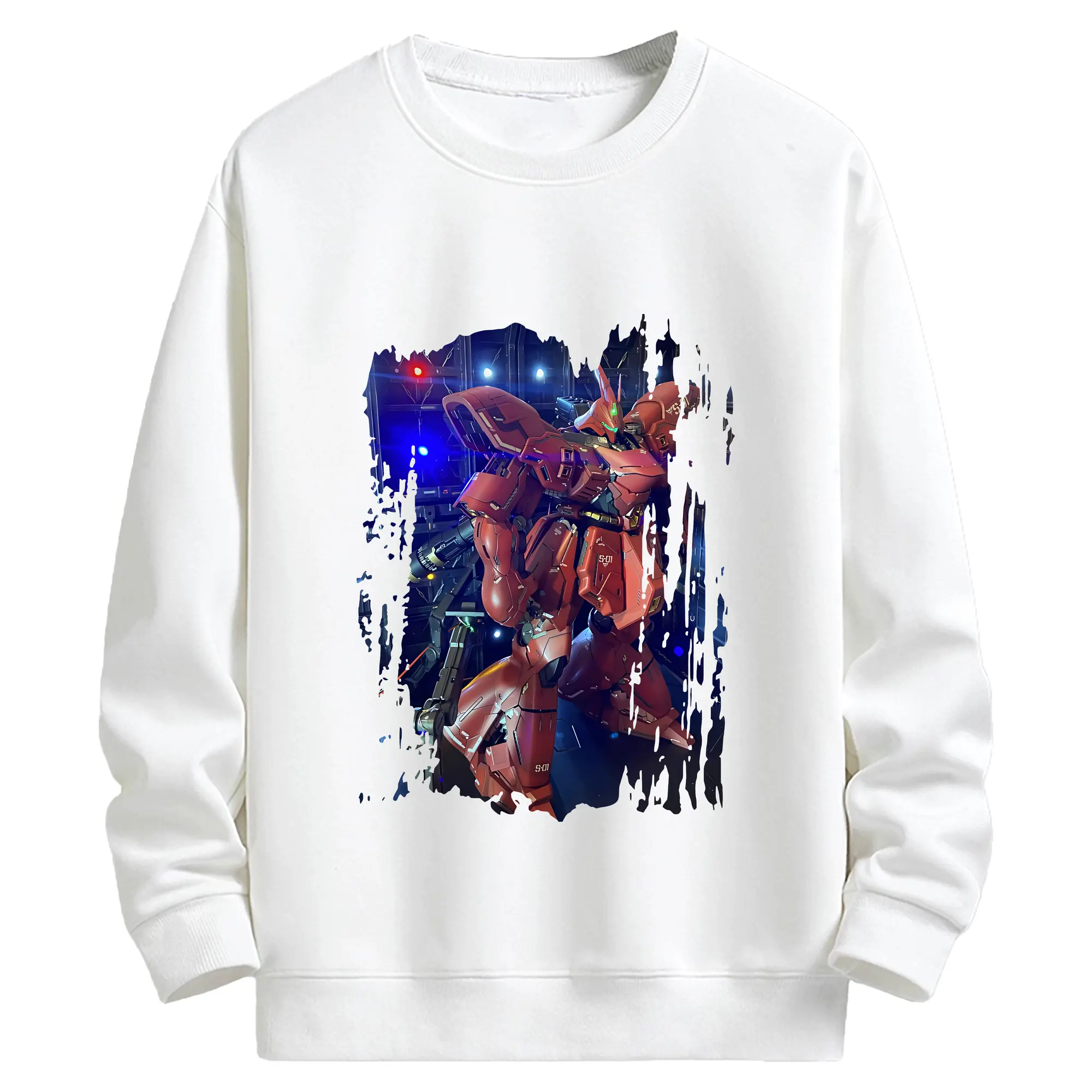 ガンダム グッズ,サザビー - キッズ クルーネックスウェットシャツ ・ フロントプリント ・ 綿80％ ポリエステル20％ ・ 快適 通学 スポーツ 日常使い お散歩用