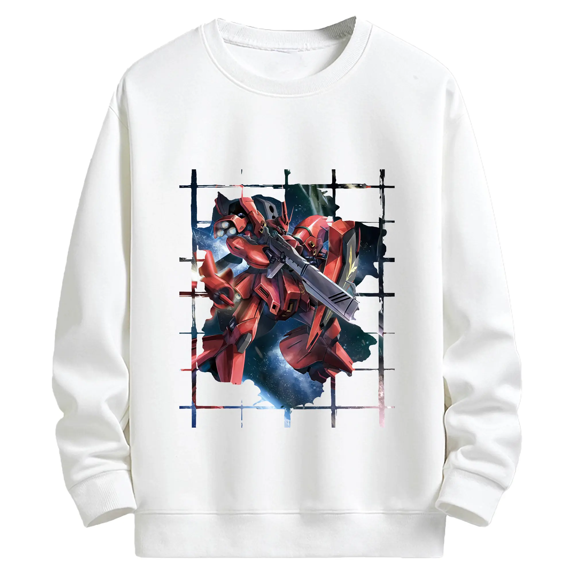 ガンダム グッズ,サザビー - キッズ クルーネックスウェットシャツ ・ フロントプリント ・ 綿80％ ポリエステル20％ ・ 快適 通学 スポーツ 日常使い お散歩用