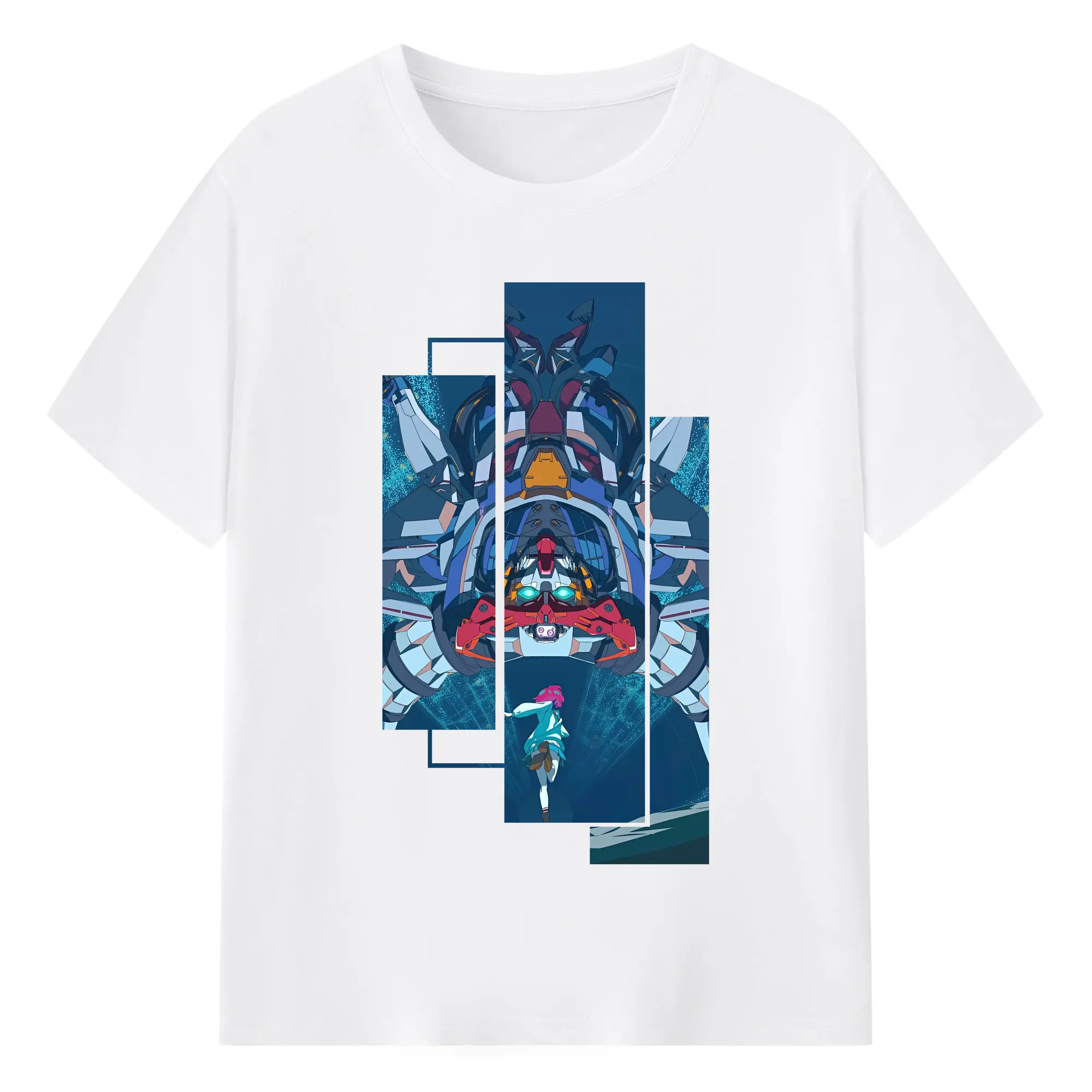 ガンダム グッズ,Gクゥァンタガンダム - 綿100％ 半袖Tシャツ ・ フロントプリント ・ 快適 通気性 ・ 日常使い 散歩 スポーツ用