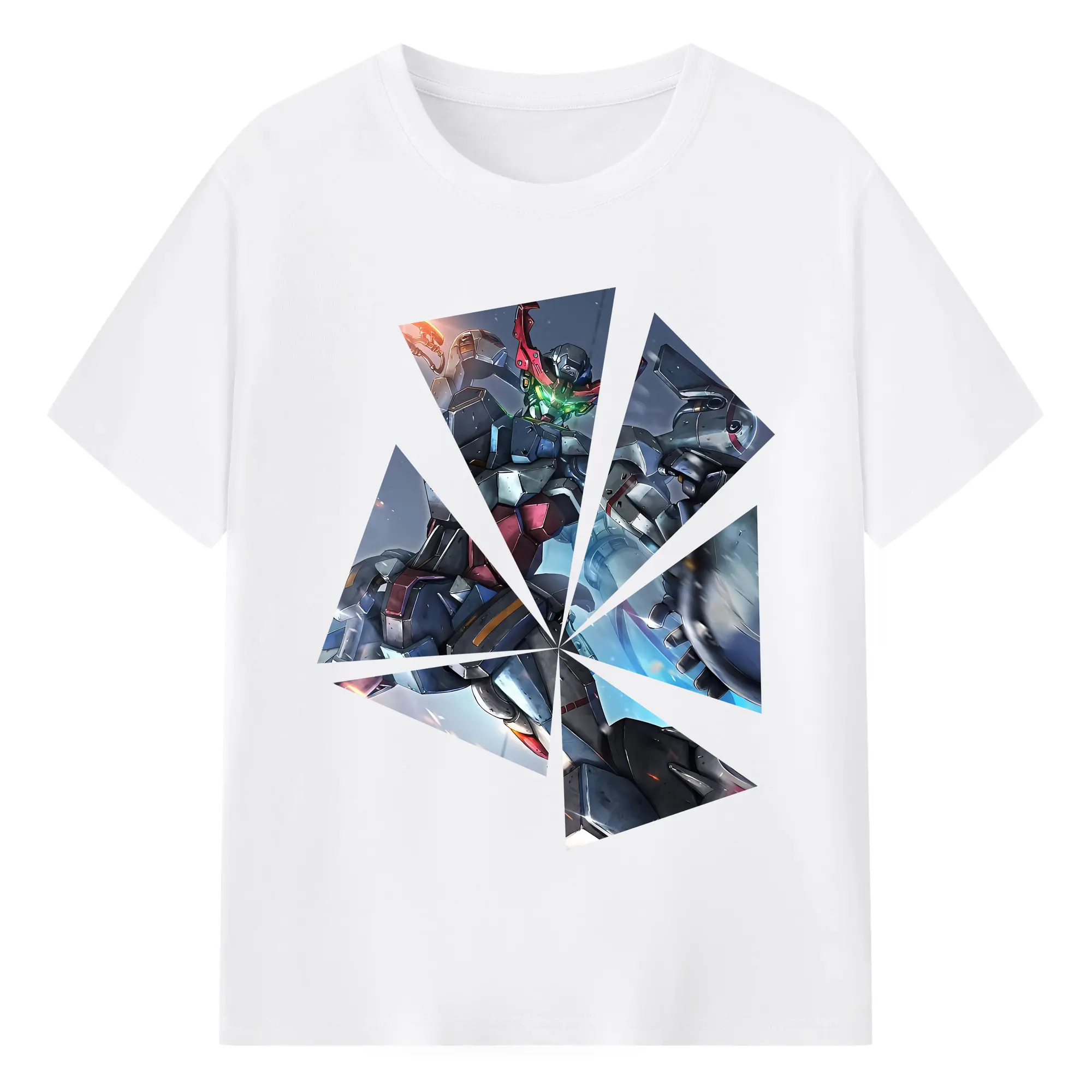 ガンダム グッズ,Gクゥァンタガンダム - 綿100％ 半袖Tシャツ ・ フロントプリント ・ 快適 通気性 ・ 日常使い 散歩 スポーツ用