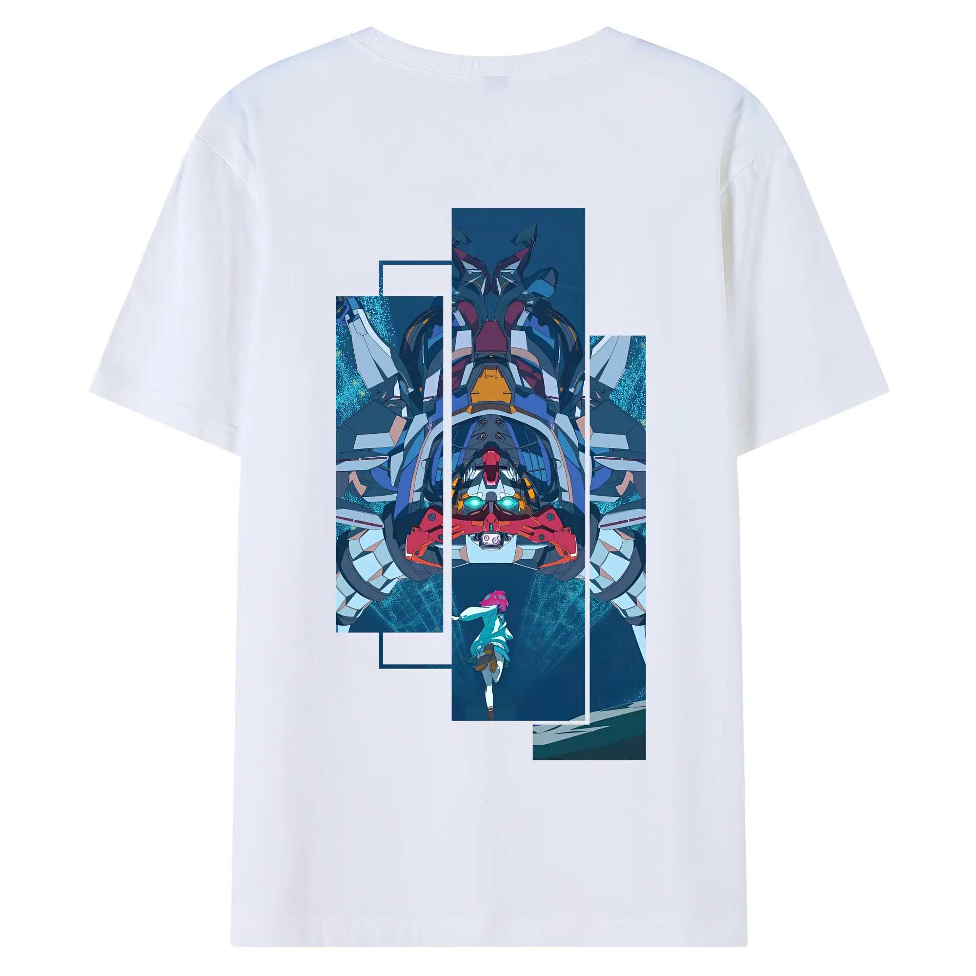 ガンダム グッズ,Gクゥァンタガンダム - 綿100％ 半袖Tシャツ ・ バックプリント ・ 快適 通気性 ・ 日常使い 散歩 スポーツ用