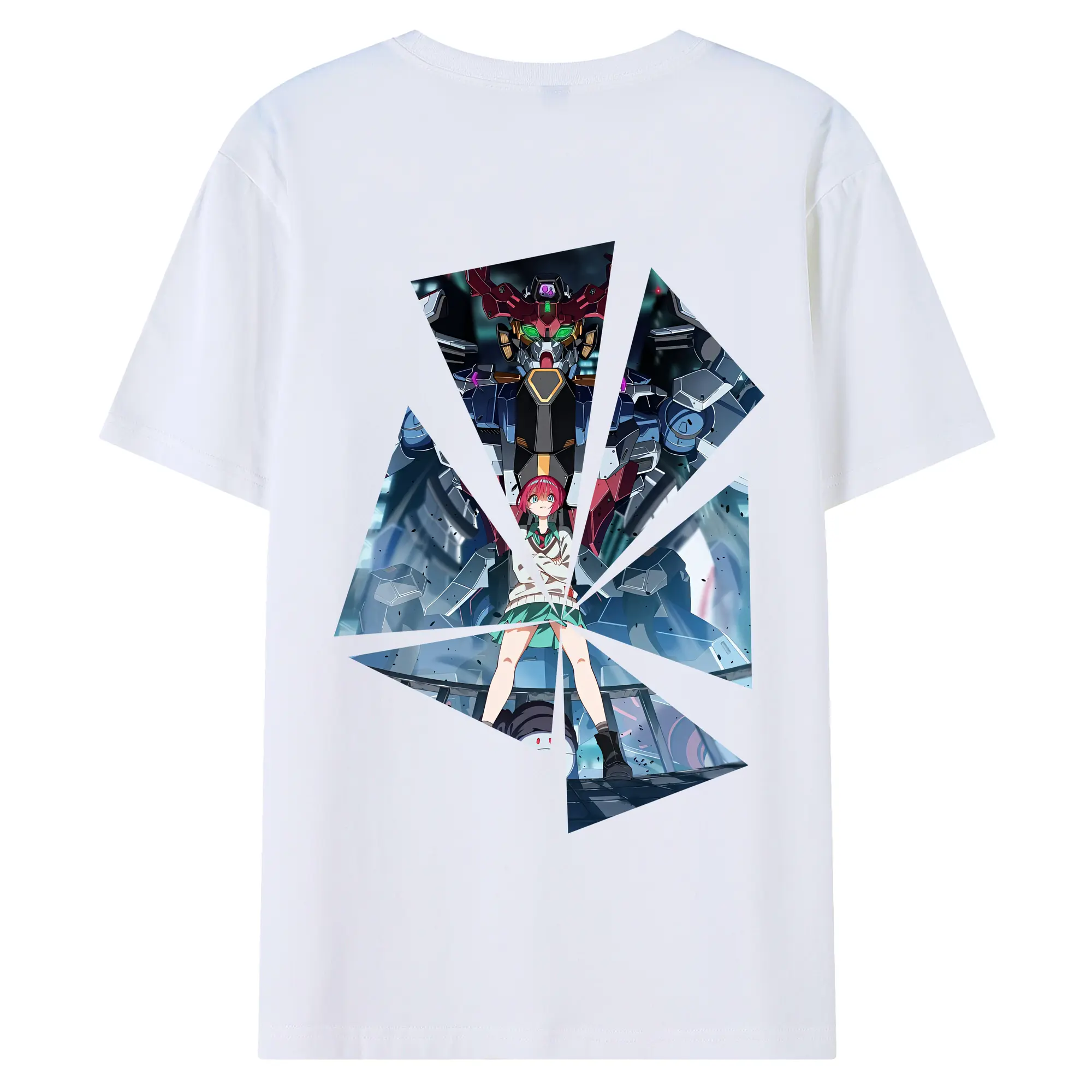 ガンダム グッズ,Gクゥァンタガンダム - 綿100％ 半袖Tシャツ ・ バックプリント ・ 快適 通気性 ・ 日常使い 散歩 スポーツ用