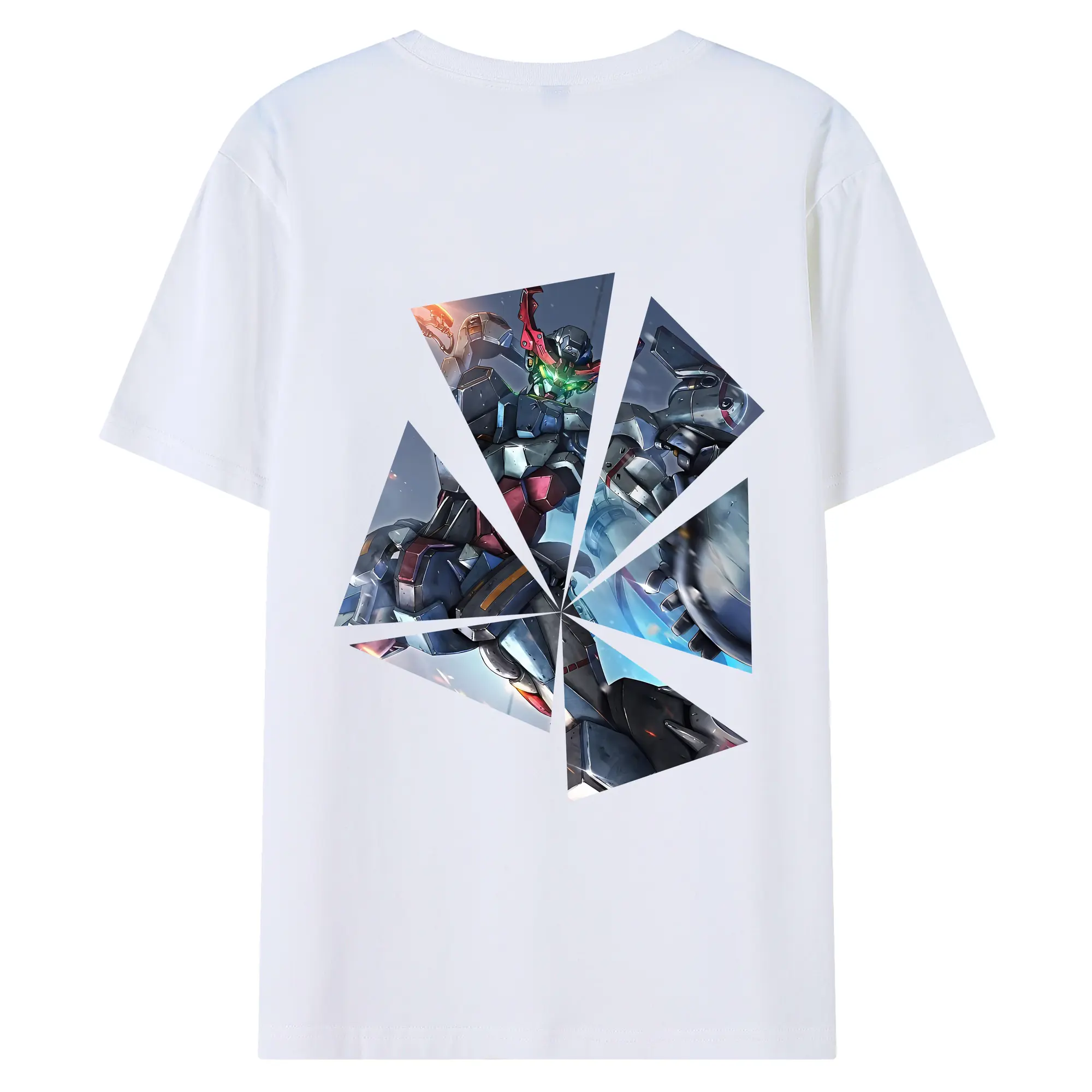 ガンダム グッズ,Gクゥァンタガンダム - 綿100％ 半袖Tシャツ ・ バックプリント ・ 快適 通気性 ・ 日常使い 散歩 スポーツ用