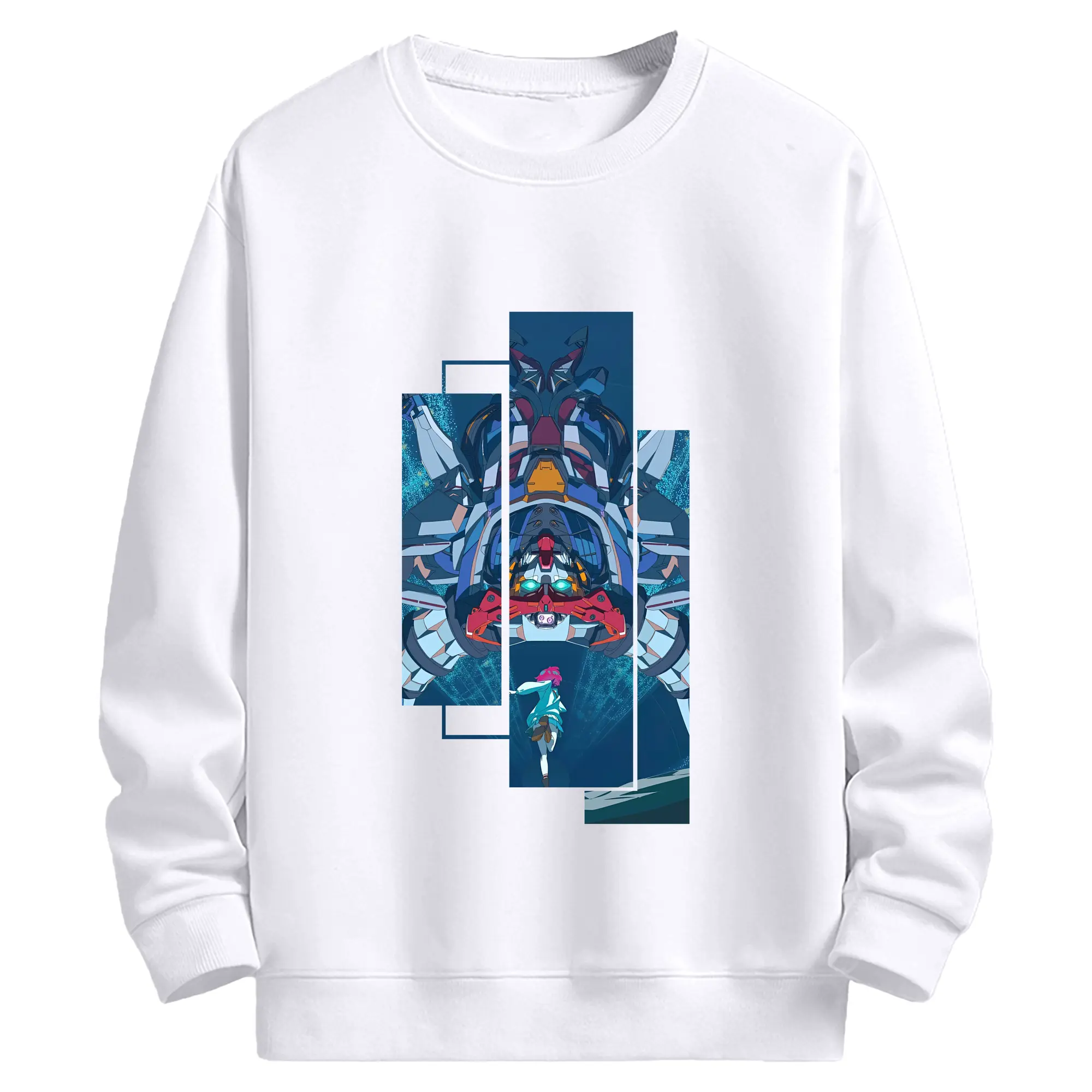 ガンダム グッズ,Gクゥァンタガンダム - 高品質 クルーネック スウェット ・ コットン59％ ポリエステル41％ ・ ユニセックス 長袖 トレーナー ・ カジュアル デイリー スポーツ 散歩用