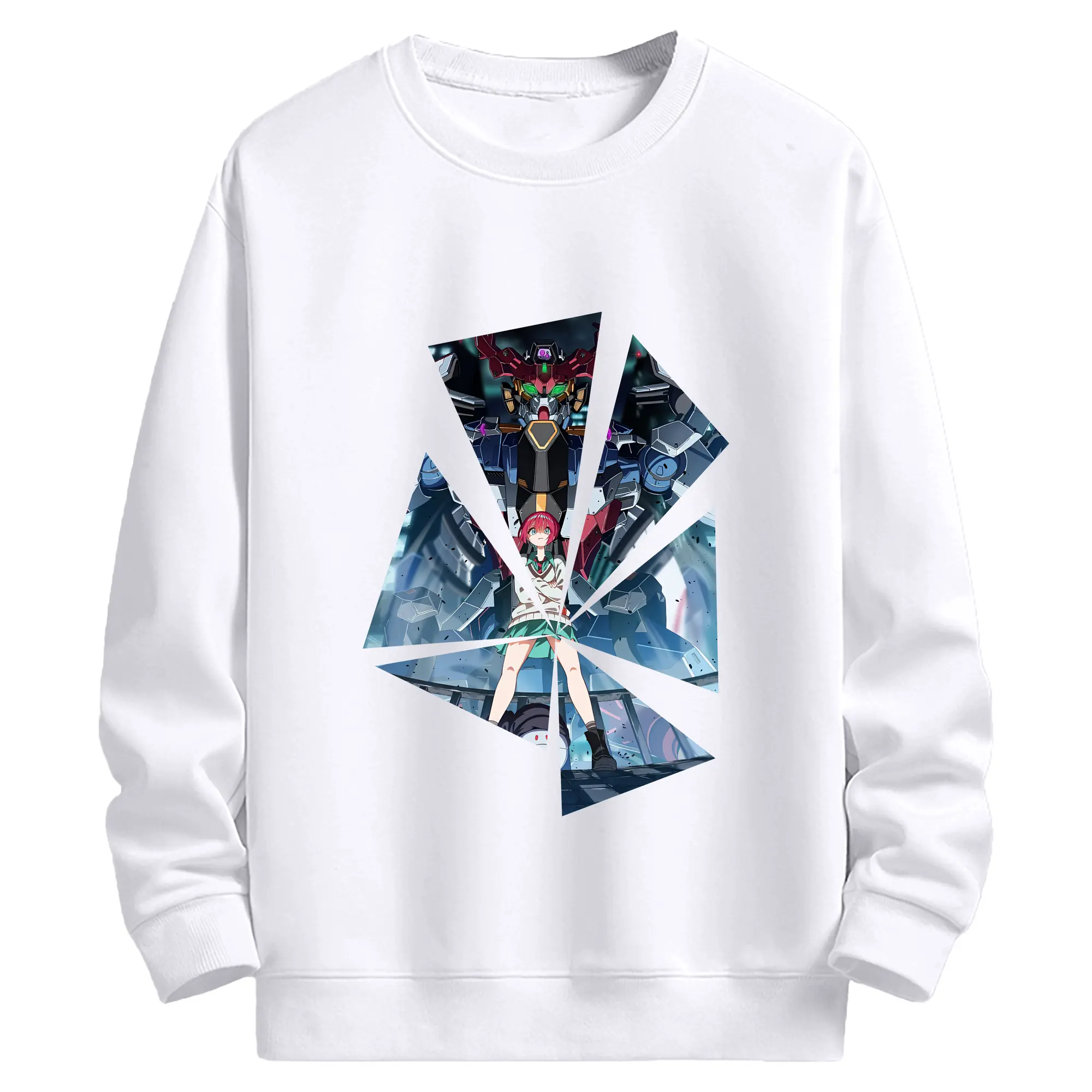 ガンダム グッズ,Gクゥァンタガンダム - 高品質 クルーネック スウェット ・ コットン59％ ポリエステル41％ ・ ユニセックス 長袖 トレーナー ・ カジュアル デイリー スポーツ 散歩用