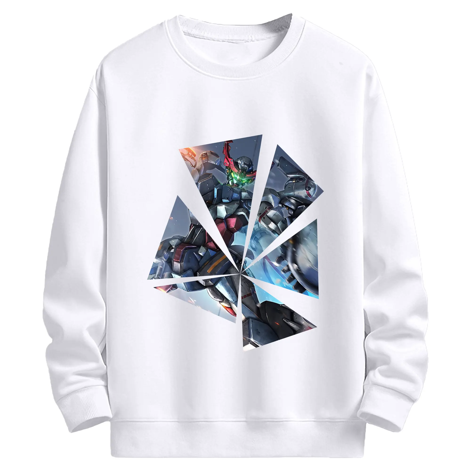 ガンダム グッズ,Gクゥァンタガンダム - 高品質 クルーネック スウェット ・ コットン59％ ポリエステル41％ ・ ユニセックス 長袖 トレーナー ・ カジュアル デイリー スポーツ 散歩用