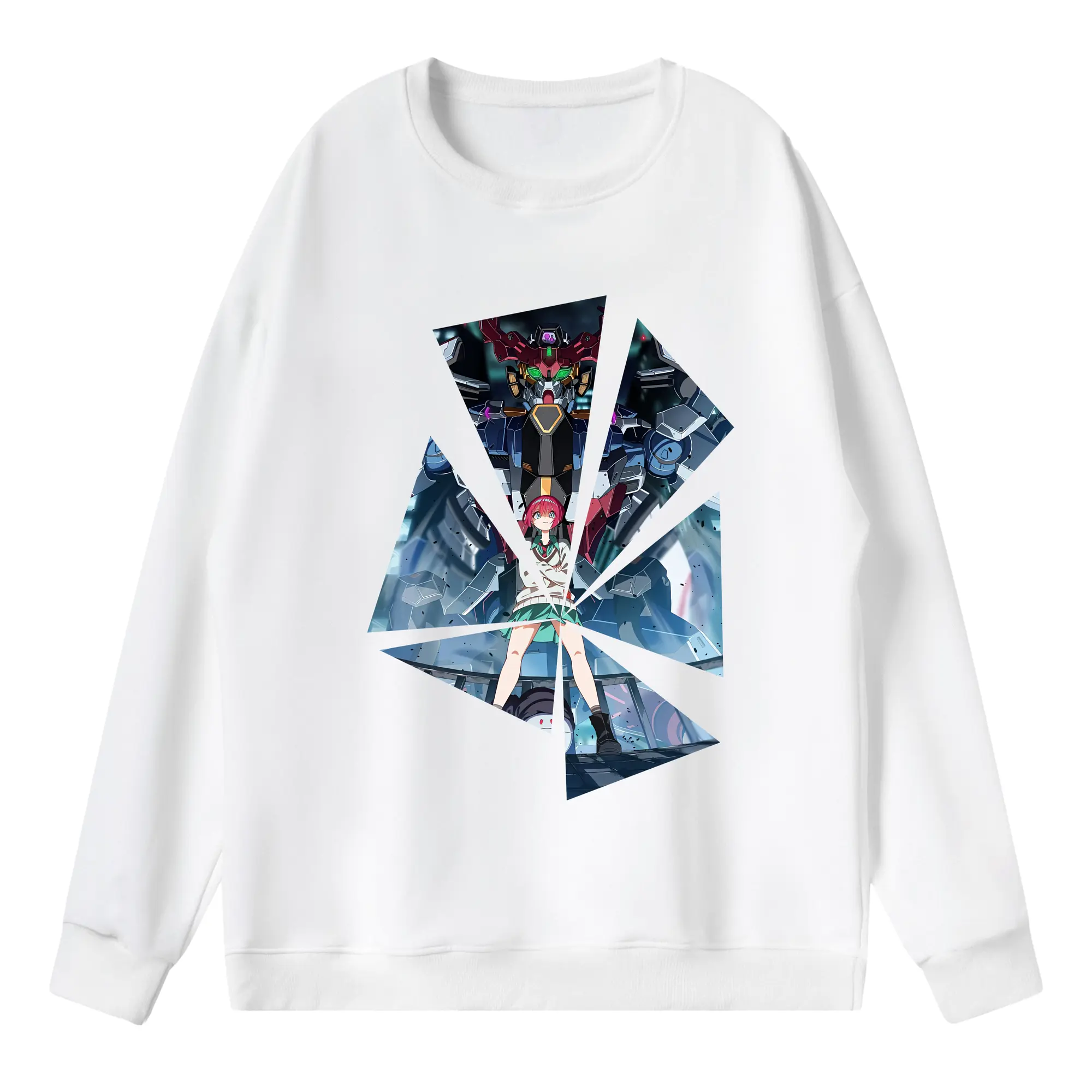 ガンダム グッズ,Gクゥァンタガンダム - 薄手 クルーネック スウェット 裏毛260g · ポリエステル 春秋向け カジュアル 男女兼用 · トレーナー デイリー スポーツ 散歩に最適