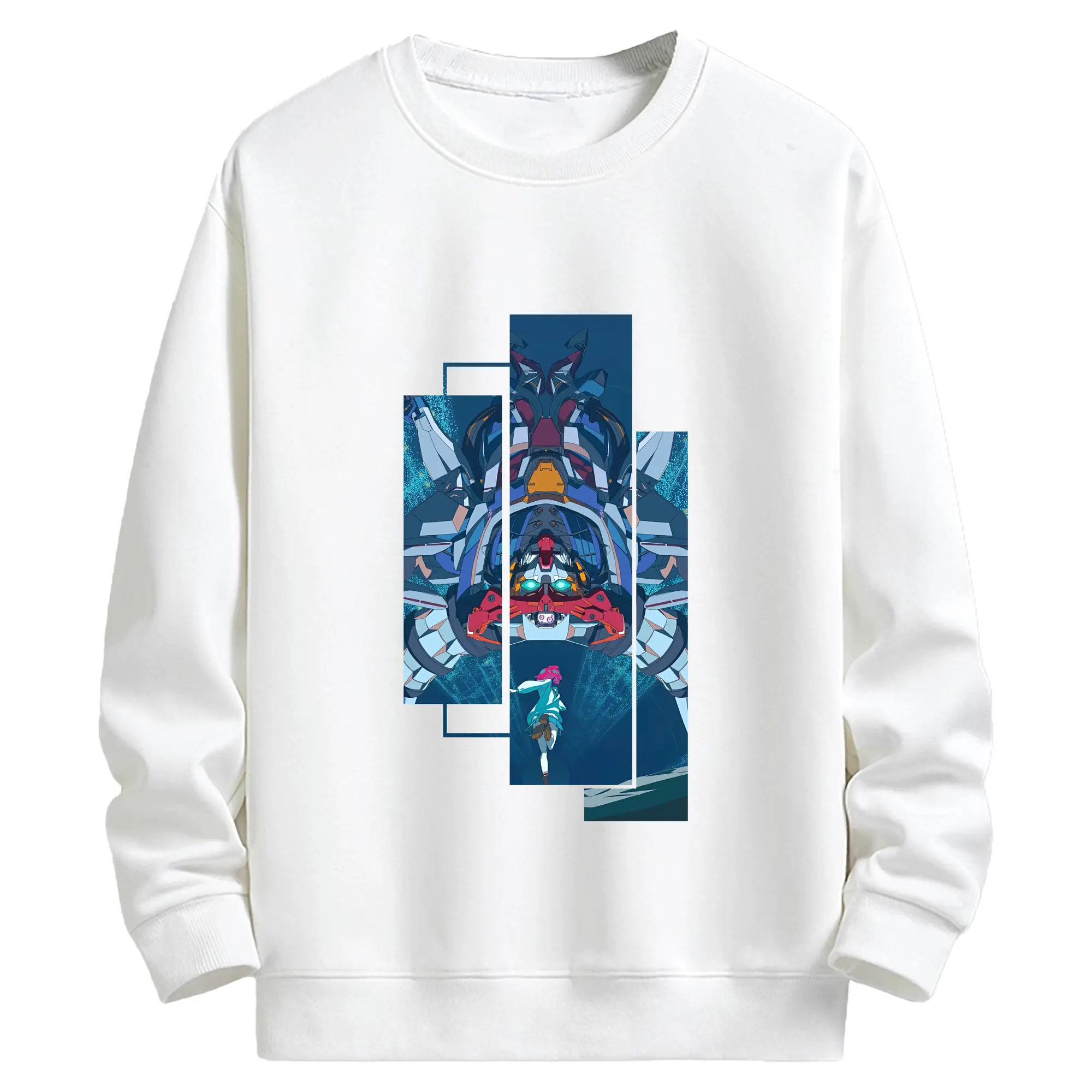 ガンダム グッズ,Gクゥァンタガンダム - キッズ クルーネックスウェットシャツ ・ フロントプリント ・ 綿80％ ポリエステル20％ ・ 快適 通学 スポーツ 日常使い お散歩用