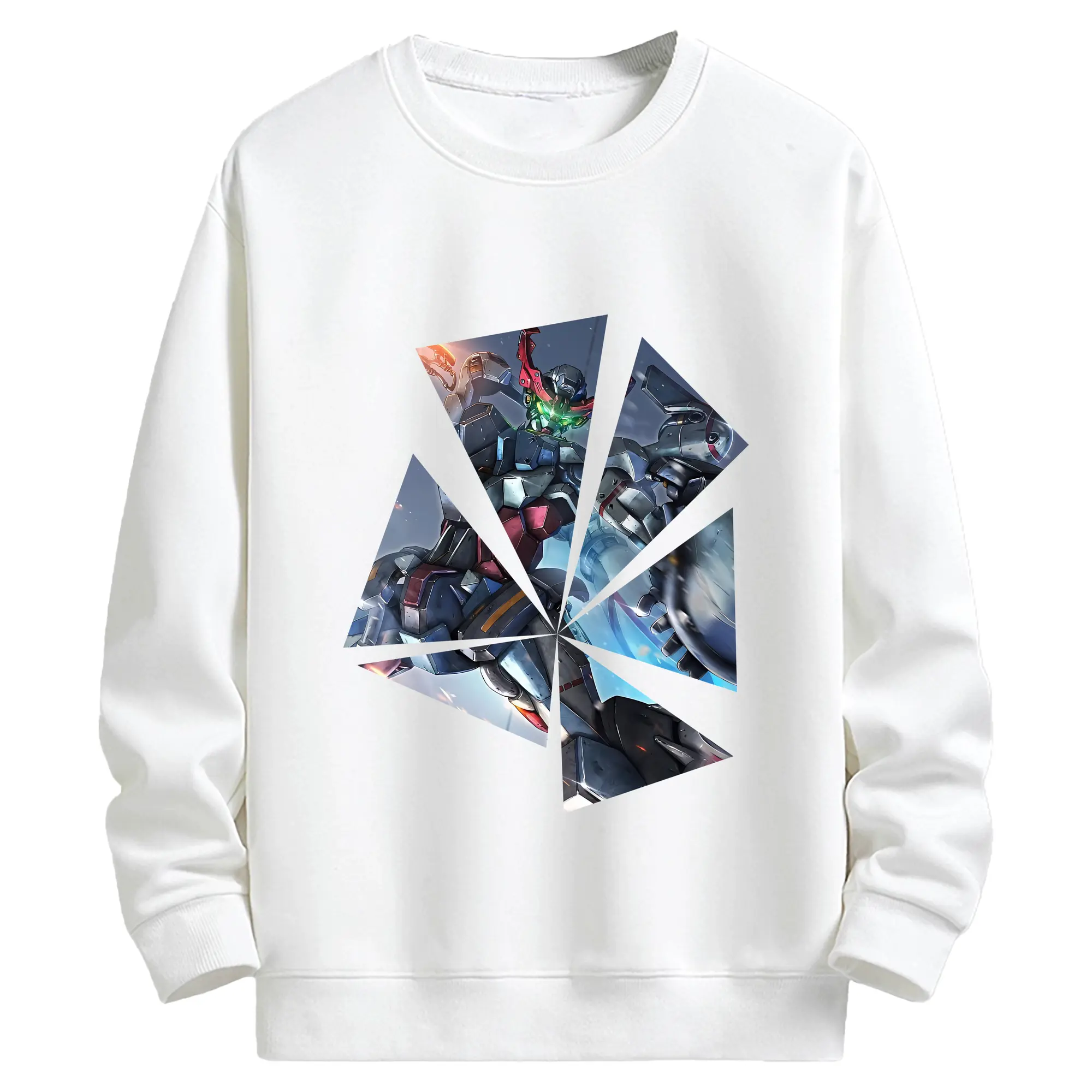 ガンダム グッズ,Gクゥァンタガンダム - キッズ クルーネックスウェットシャツ ・ フロントプリント ・ 綿80％ ポリエステル20％ ・ 快適 通学 スポーツ 日常使い お散歩用