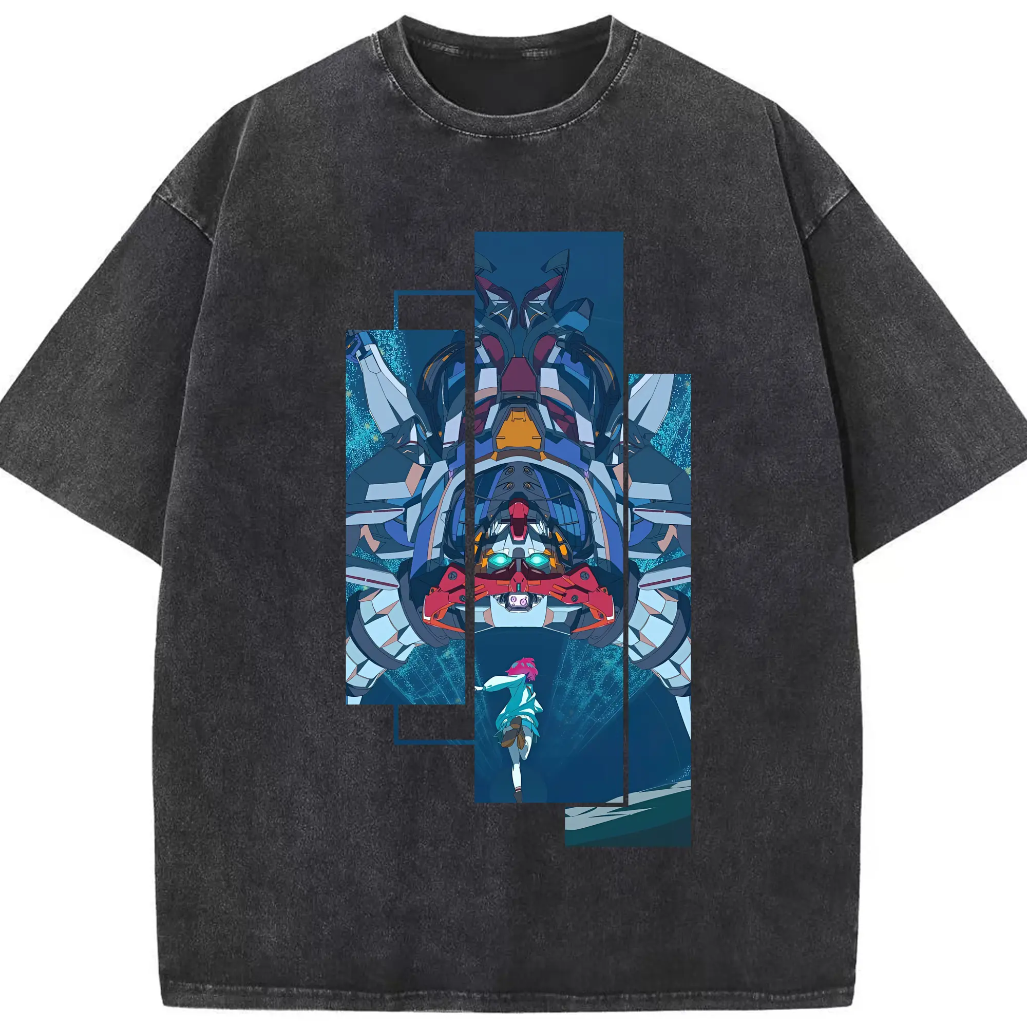 ガンダム グッズ,Gクゥァンタガンダム - 綿100％ ヴィンテージ風 半袖Tシャツ ・ フロントプリント ・ 柔らか肌触り ・ 通気性 快適 ・ スポーツ カジュアル 外出用