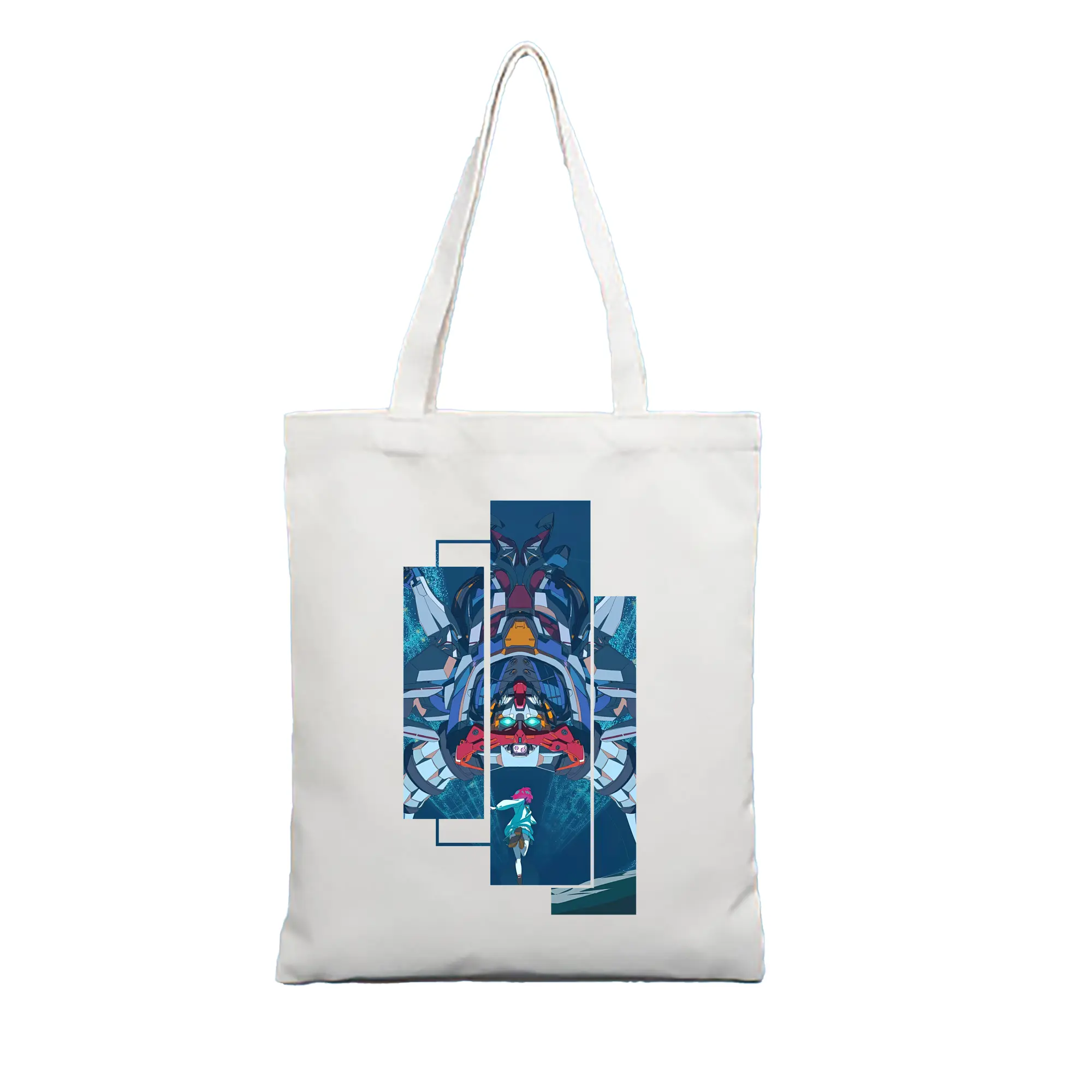 ガンダム グッズ,Gクゥァンタガンダム - 縦型キャンバス手提げバッグ（トートバッグ） ・ キャンバス素材 ・ ショッピング用 ・ 軽量 丈夫 お手入れ簡単